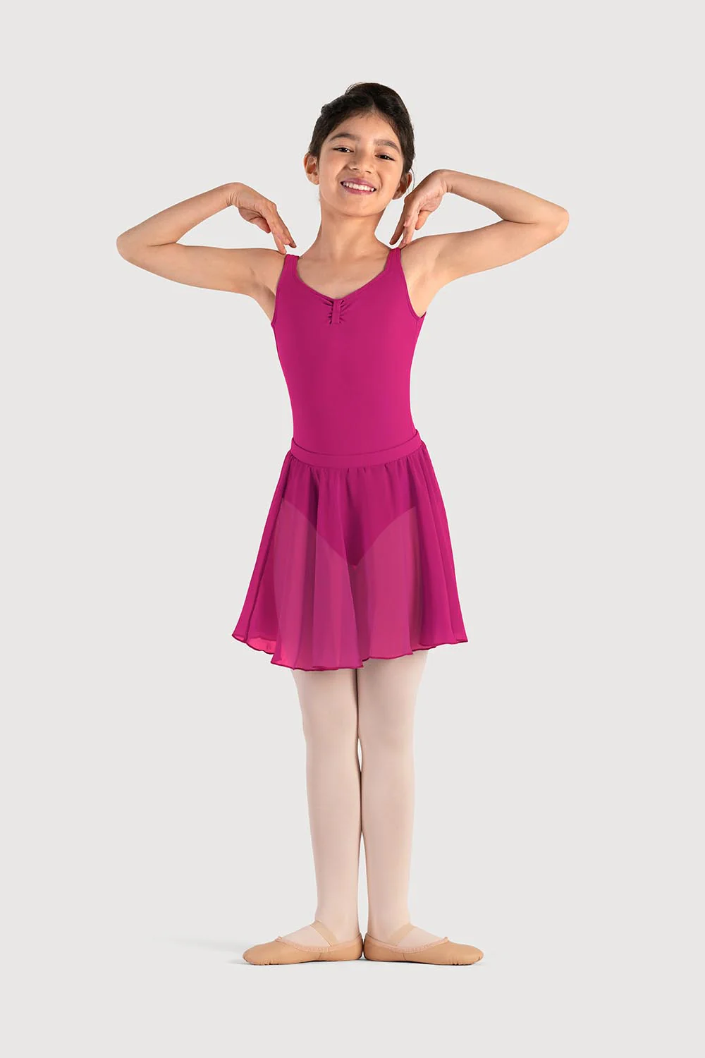 A0305G - Bloch Chayanne Chiffon Short Circle Girls Skirt - Image 3
