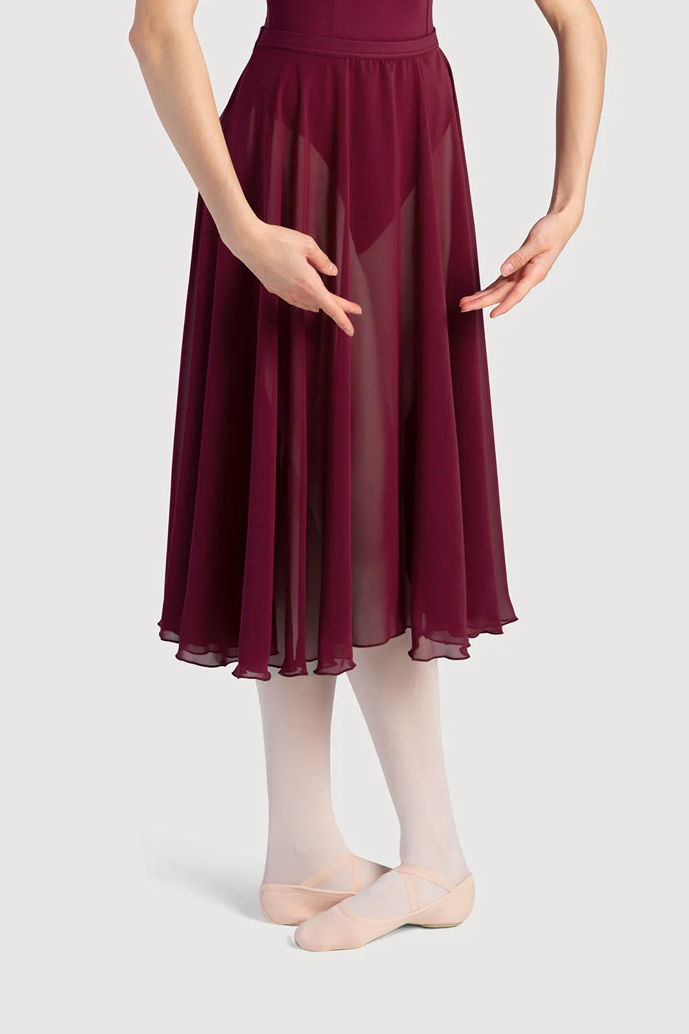 A0321L - Bloch Cambria Full Circle Chiffon Womens Skirt - Image 2