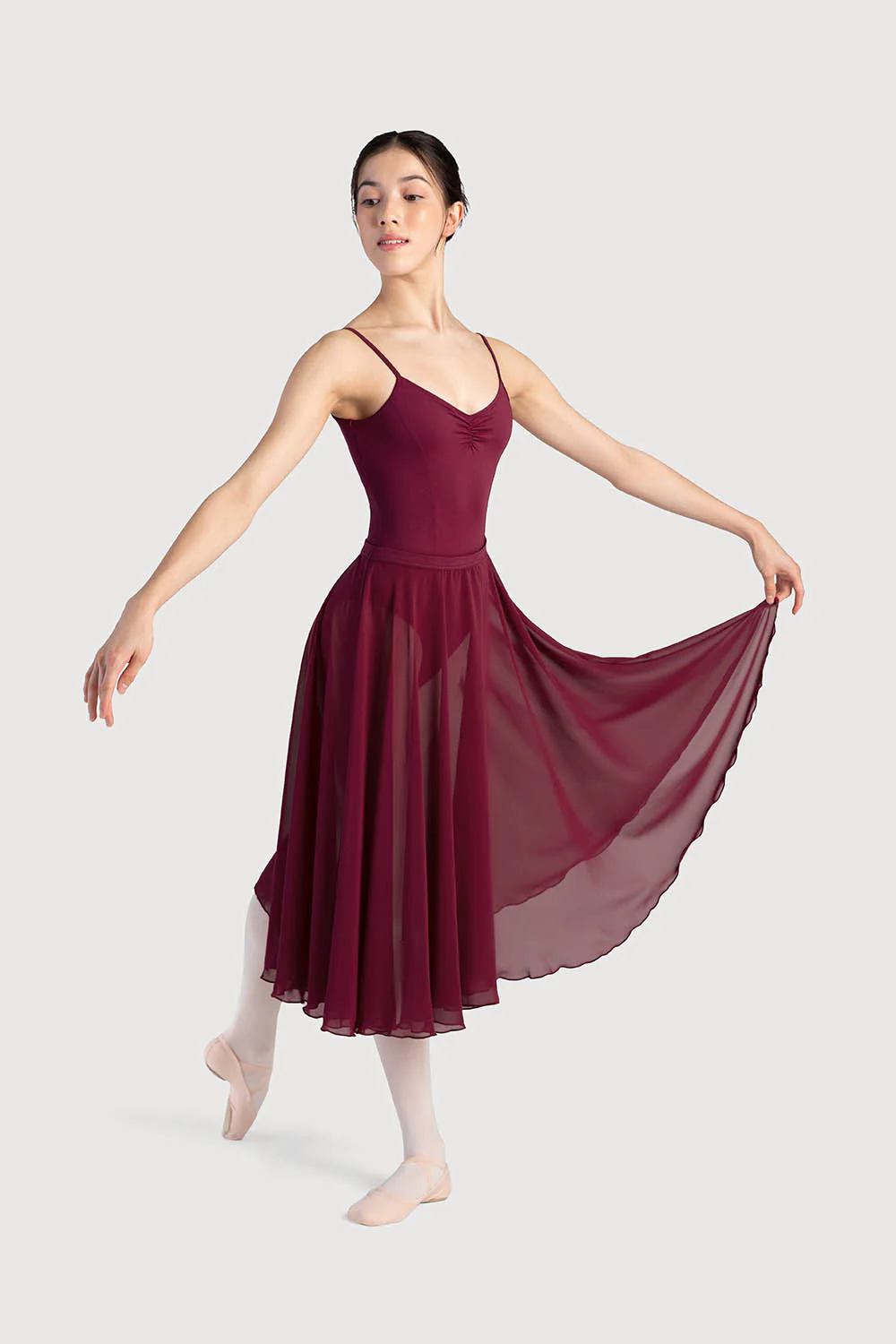 A0321L - Bloch Cambria Full Circle Chiffon Womens Skirt - Image 4