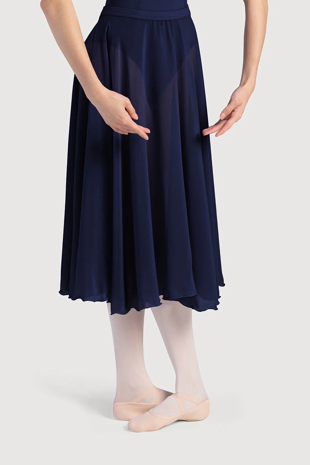 A0321L - Bloch Cambria Full Circle Chiffon Womens Skirt - Image 3