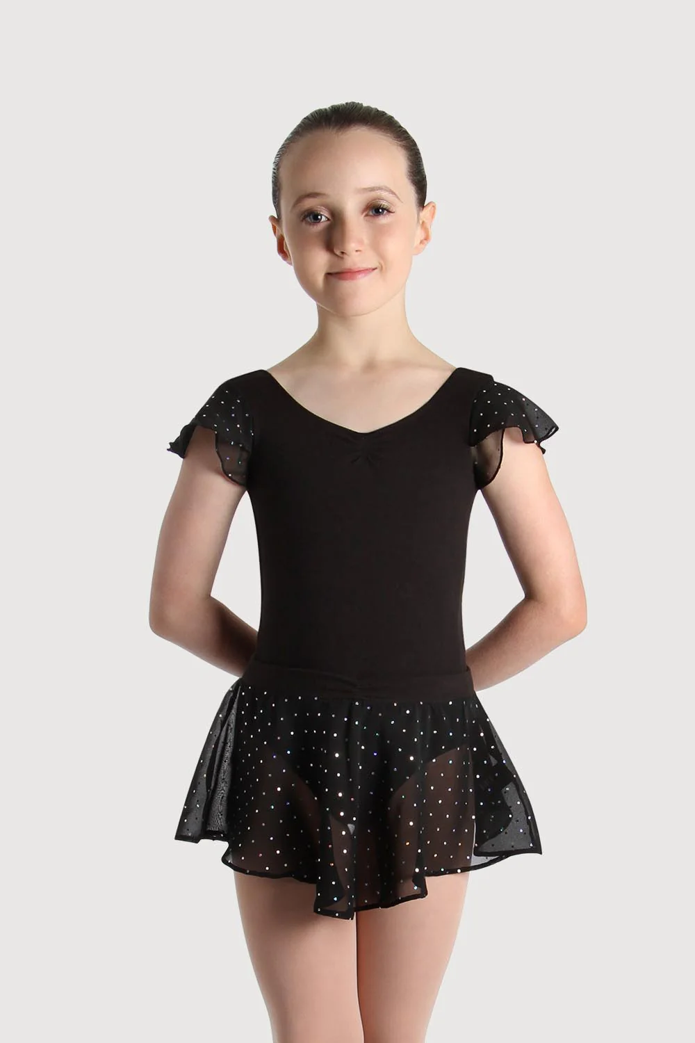 A55161G - Bloch Olesia Sequin Spotted Girls Skirt - Image 3