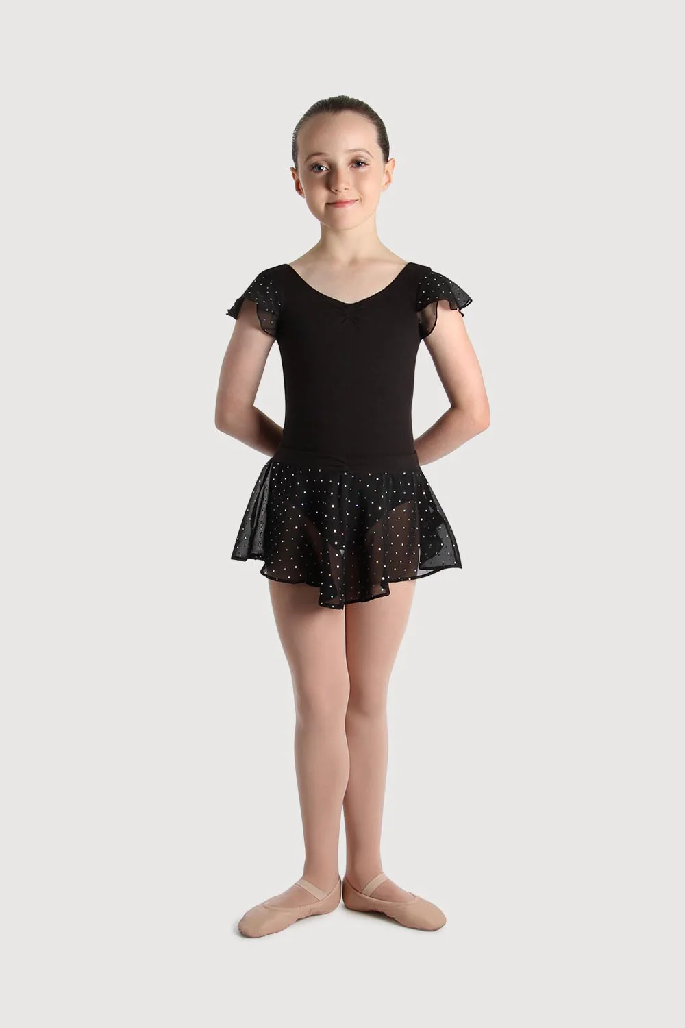 A55161G - Bloch Olesia Sequin Spotted Girls Skirt - Image 5