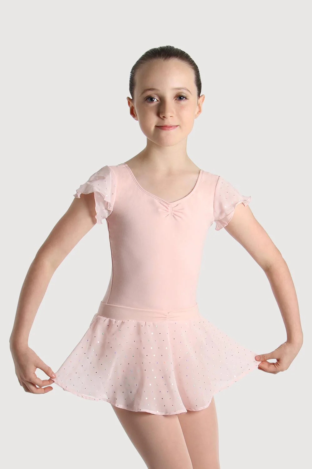A55161G - Bloch Olesia Sequin Spotted Girls Skirt