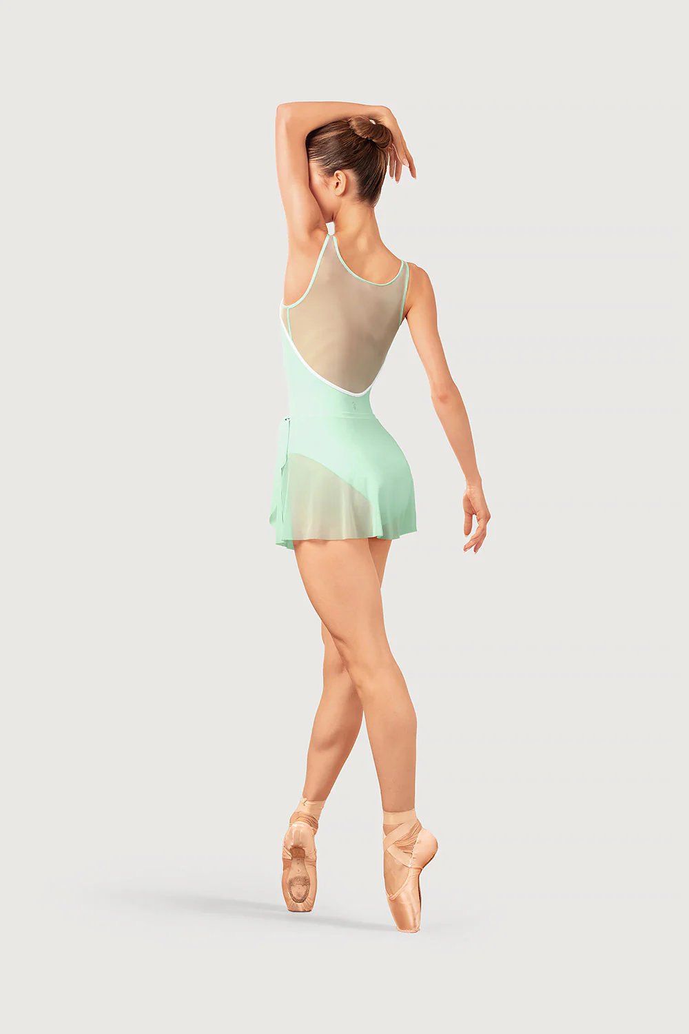 AB5260 - Bloch Aras Mock Tie Womens Mesh Skirt - Image 4