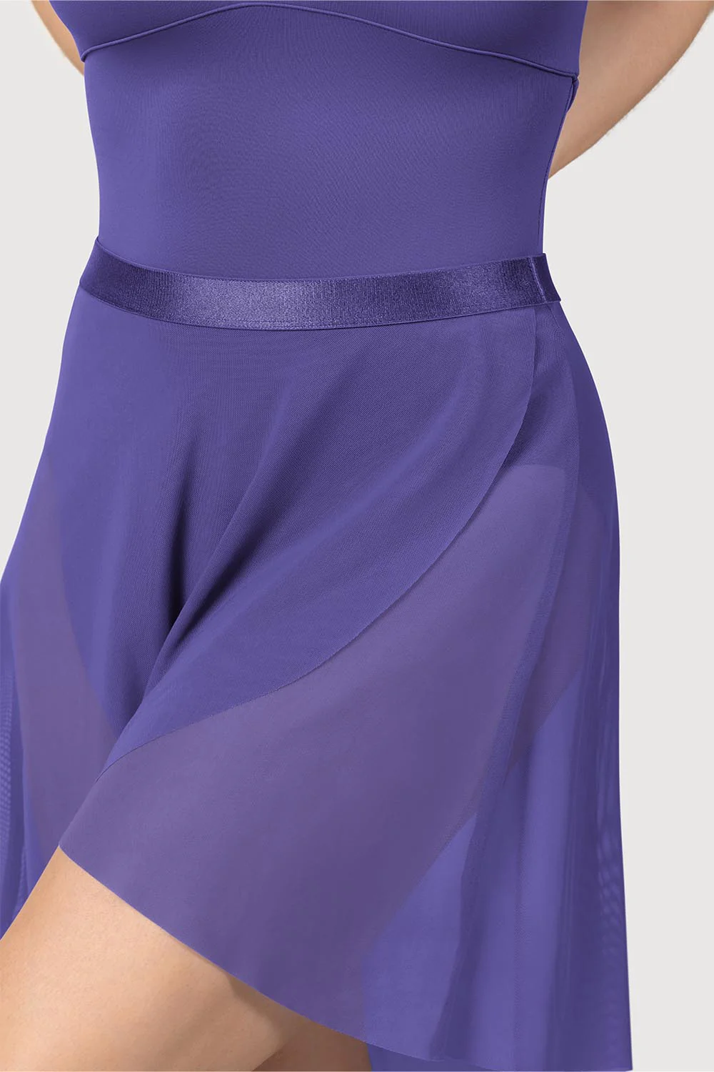 AM5166 - Mirella Womens Fixed Wrap Mesh Skirt - Image 2