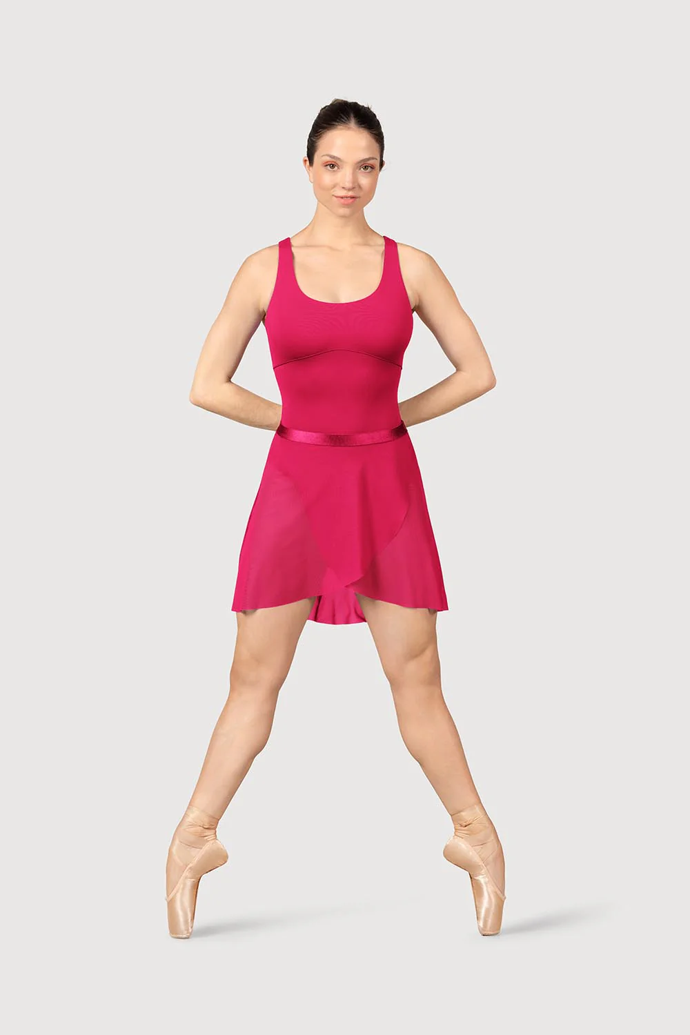 AM5166 - Mirella Womens Fixed Wrap Mesh Skirt - Image 4