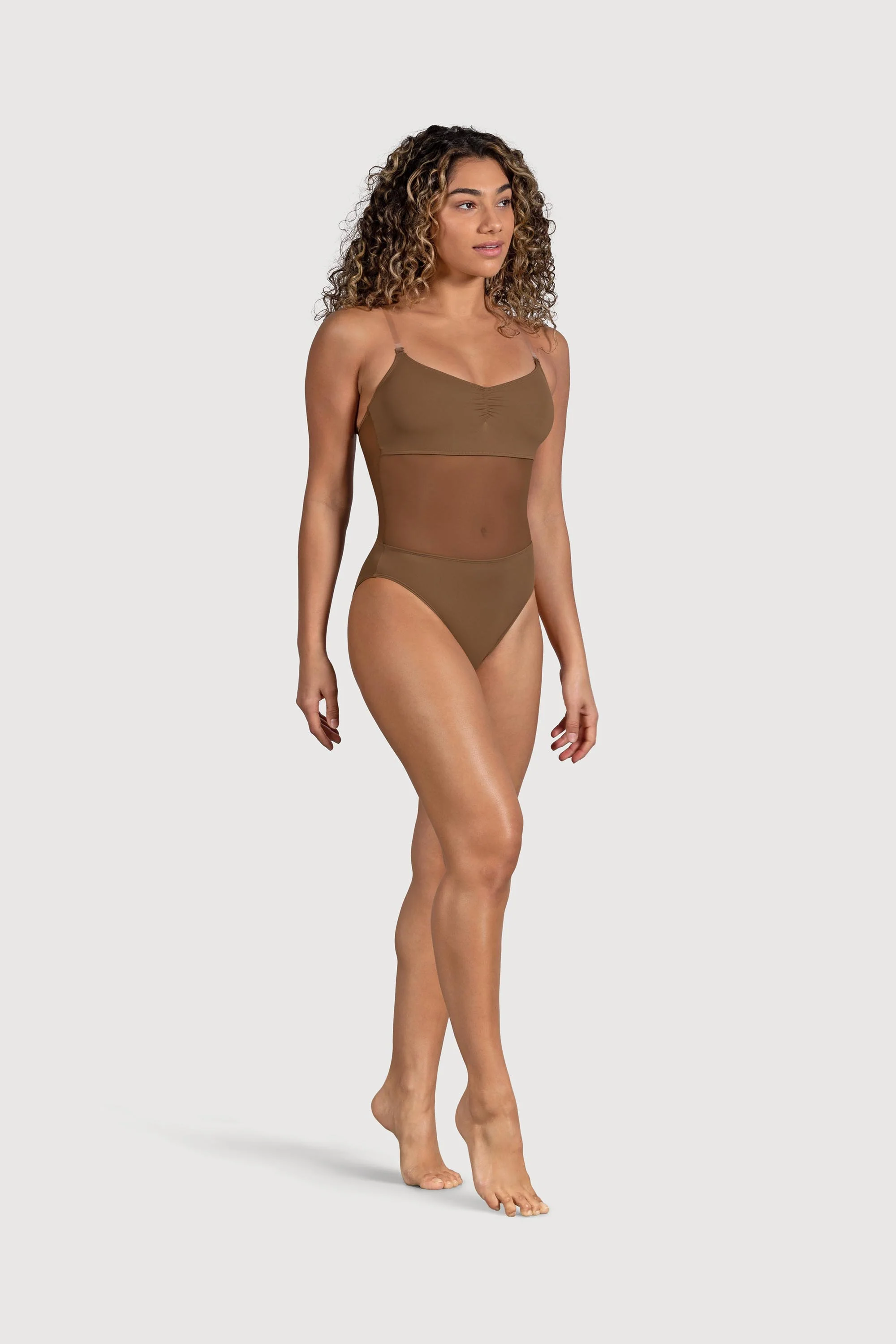 B53377 - Bloch Cordelia Mesh Panel Womens Body Liner - Image 5