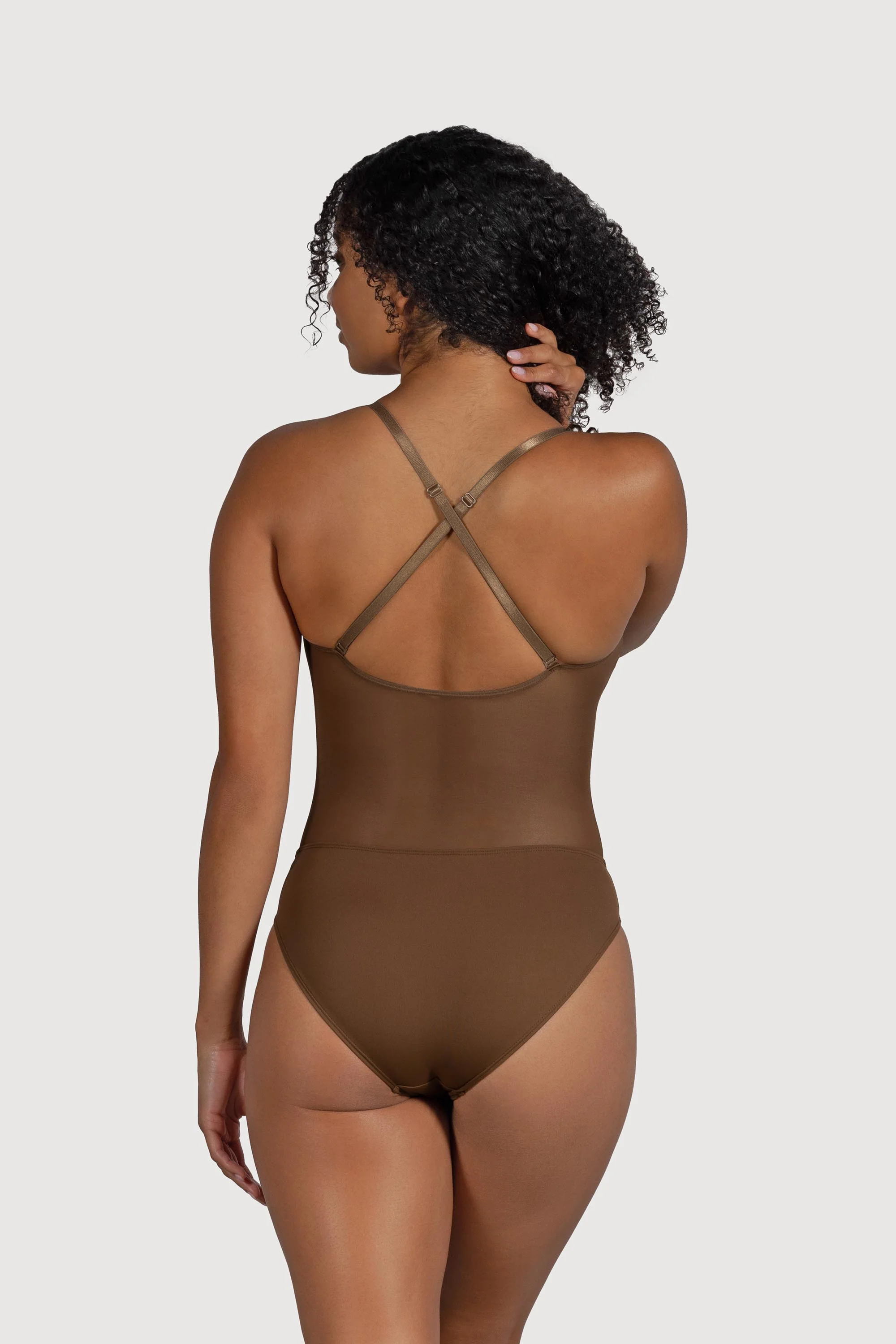 B53377 - Bloch Cordelia Mesh Panel Womens Body Liner - Image 3