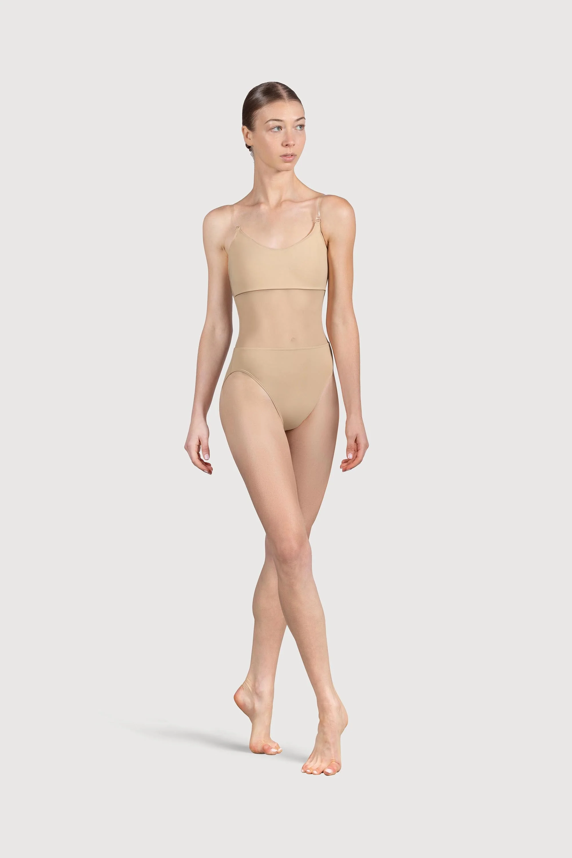 B53377 - Bloch Cordelia Mesh Panel Womens Body Liner - Image 3