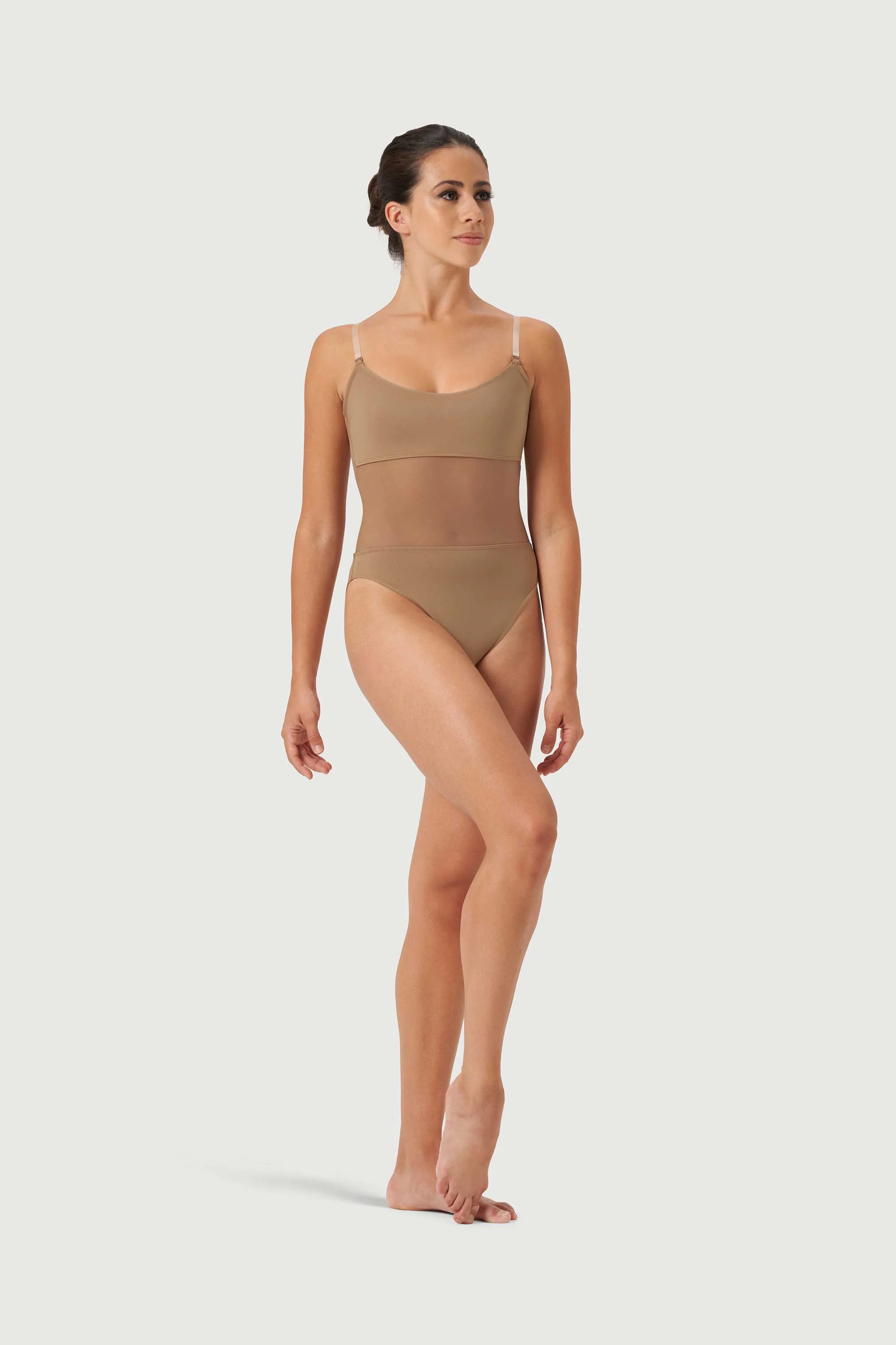 B53377 - Bloch Cordelia Mesh Panel Womens Body Liner - Image 4