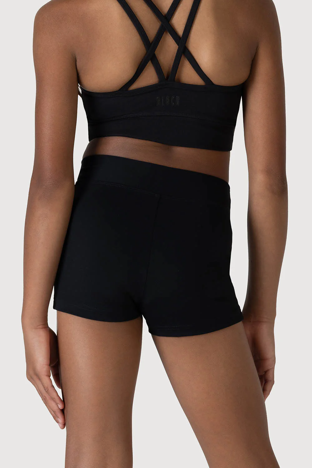 D5227G - Bloch Hydee Girls High Cross Over Short - Image 2