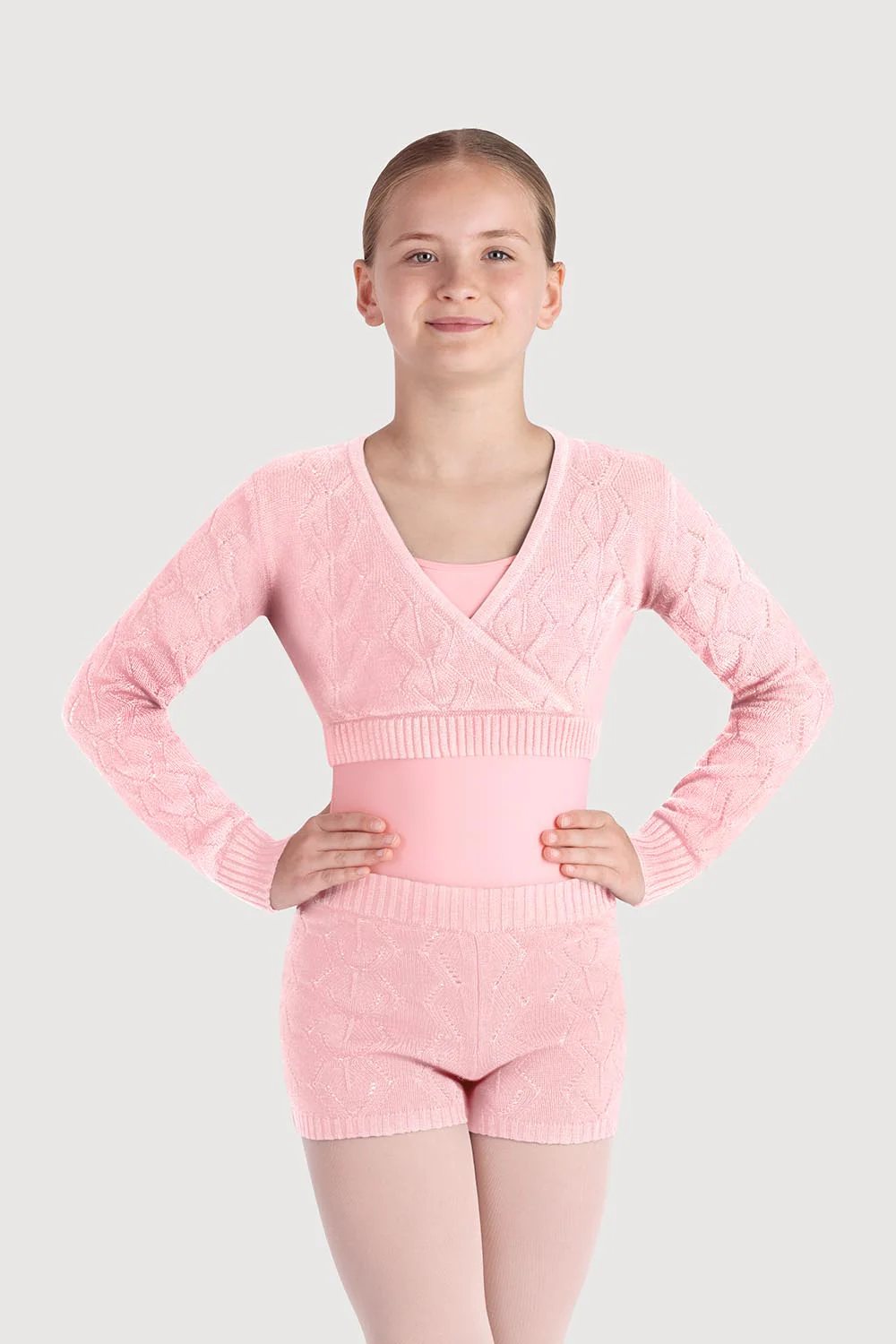 D55234G - Bloch Kylie Diamond Knit Girls Short - Image 3