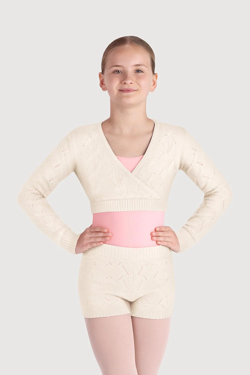 D55234G - Bloch Kylie Diamond Knit Girls Short - Image 3