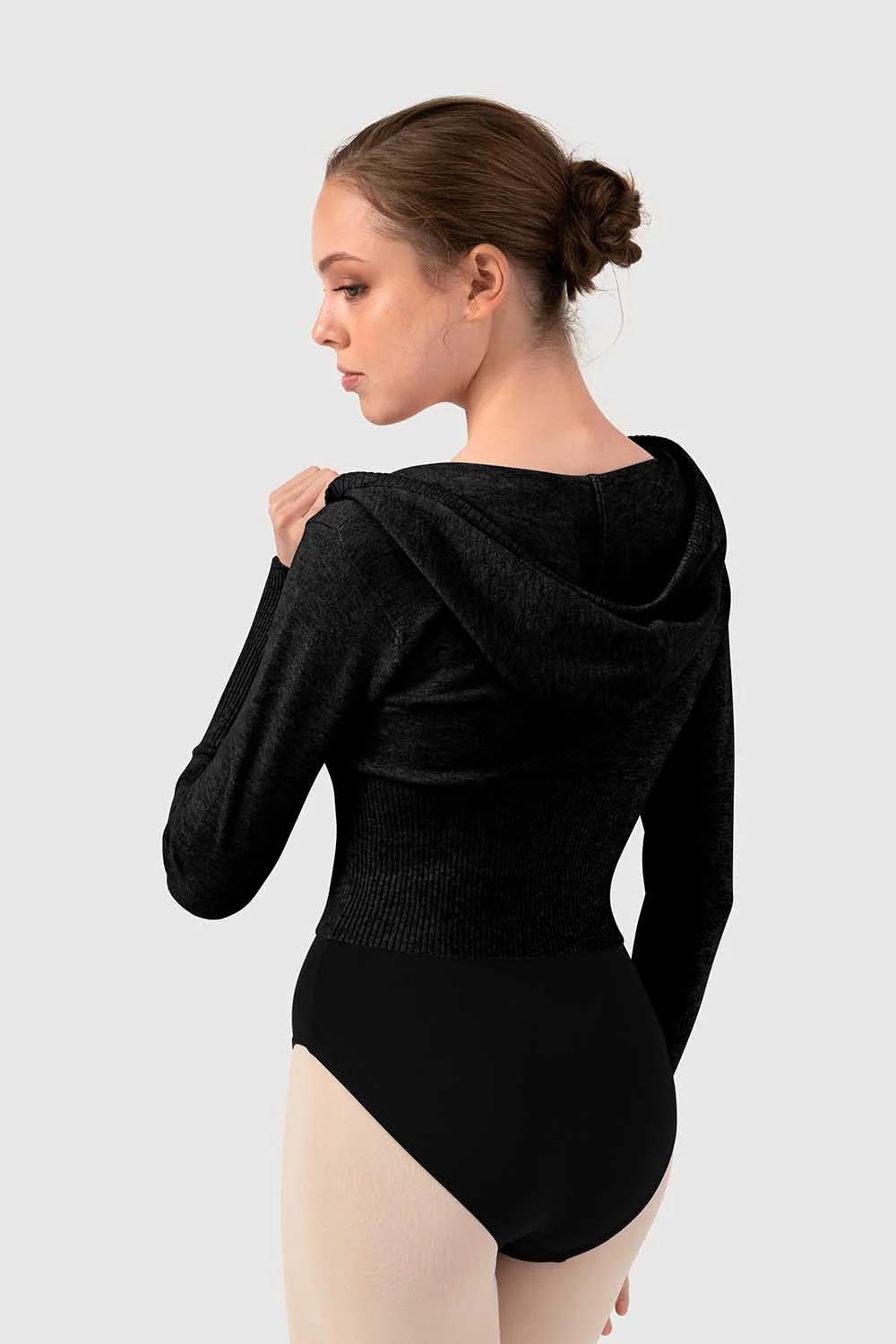 J513003 - Bloch Orion Knit Womens Long Sleeve Hoodie - Image 2