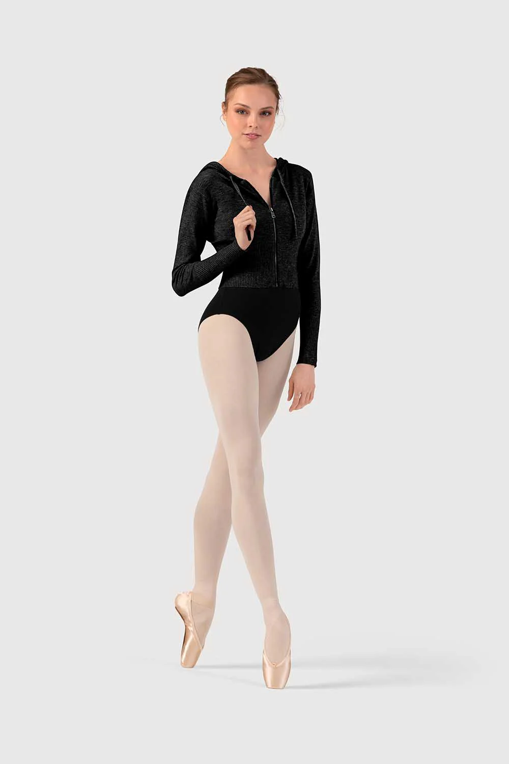 J513003 - Bloch Orion Knit Womens Long Sleeve Hoodie - Image 3