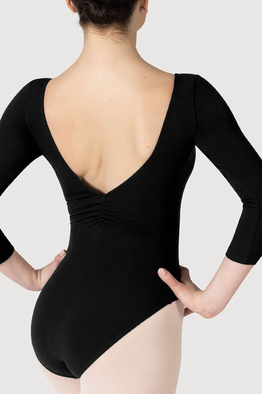 L0439 - Bloch Page Gathered ¾ Sleeve Womens Leotard - Image 5