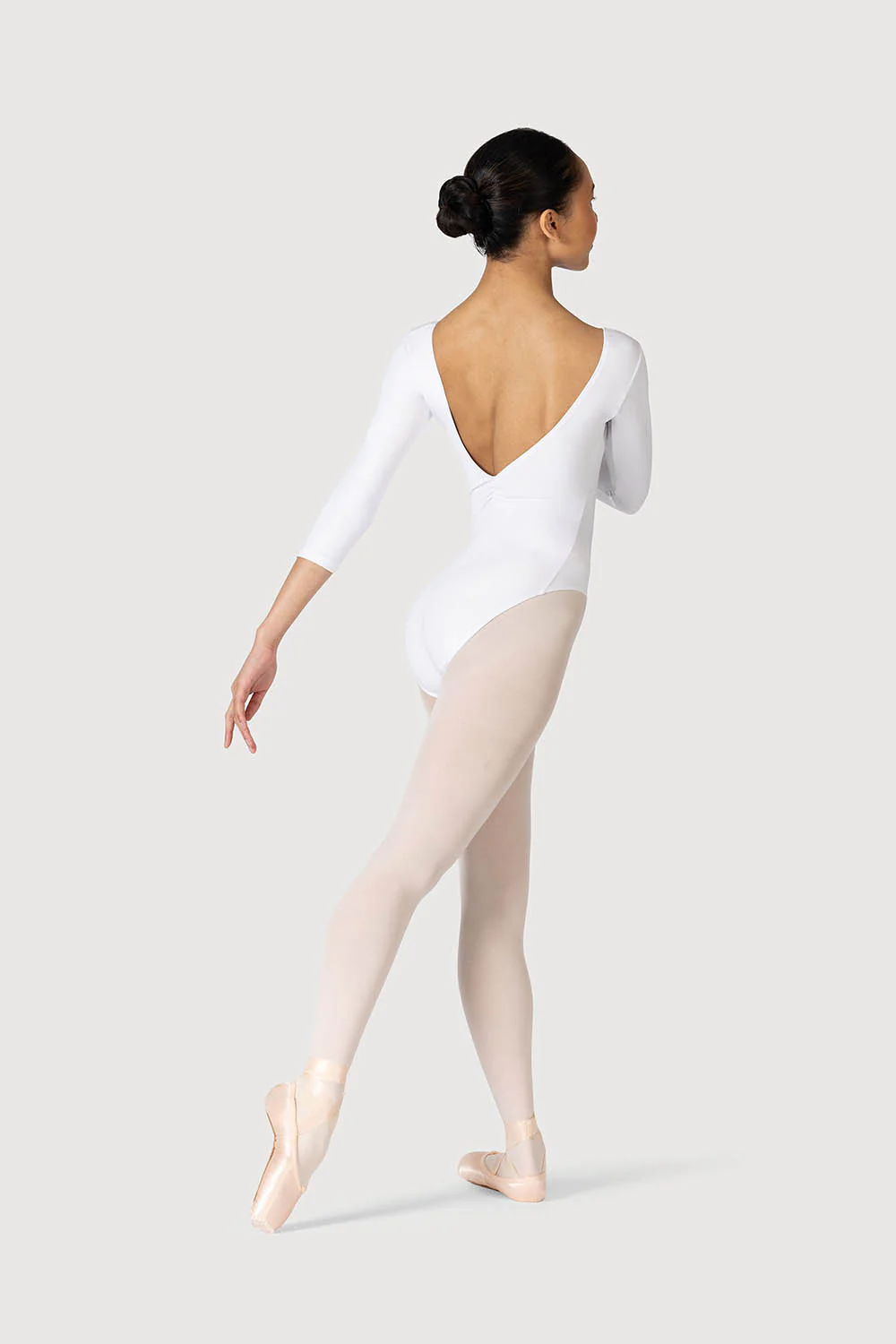 L0439 - Bloch Page Gathered ¾ Sleeve Womens Leotard - Image 2
