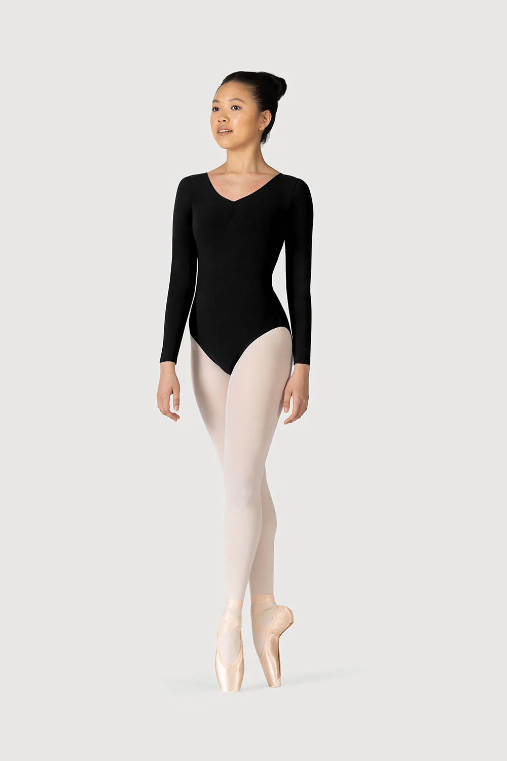 L0459 - Bloch Parla Gathered Long Sleeve Womens Leotard - Image 3