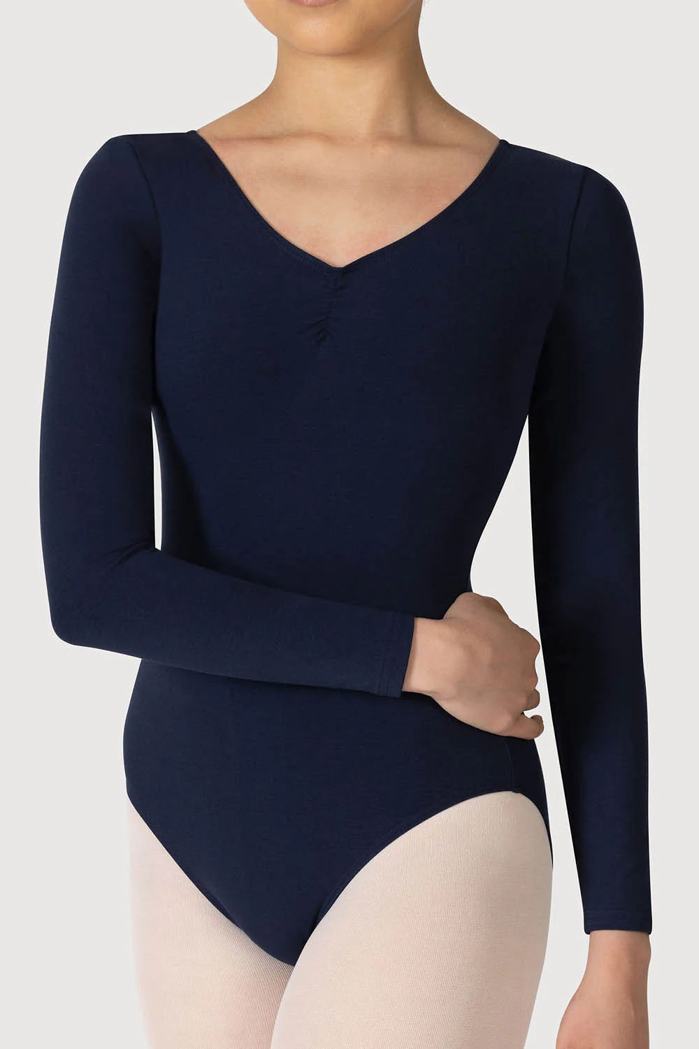 L0459 - Bloch Parla Gathered Long Sleeve Womens Leotard - Image 4