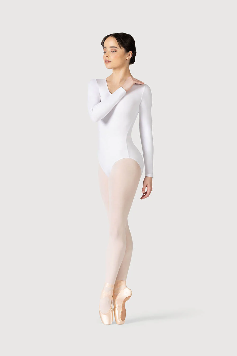 L0459 - Bloch Parla Gathered Long Sleeve Womens Leotard - Image 3