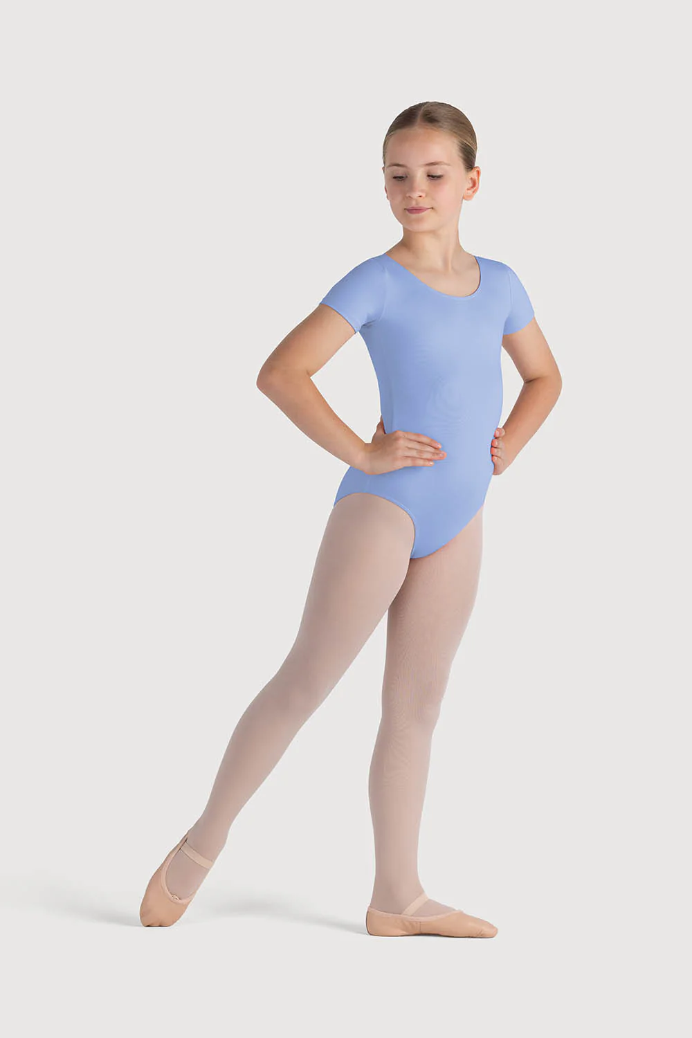 L0802G - Bloch Overture Olisia Short Sleeve Girls Leotard - Image 3