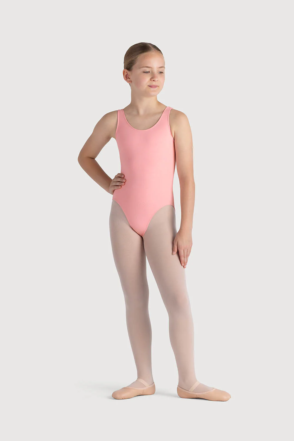 L0808G - Bloch Overture Oona Scoop Neck Girls Tank Leotard - Image 3