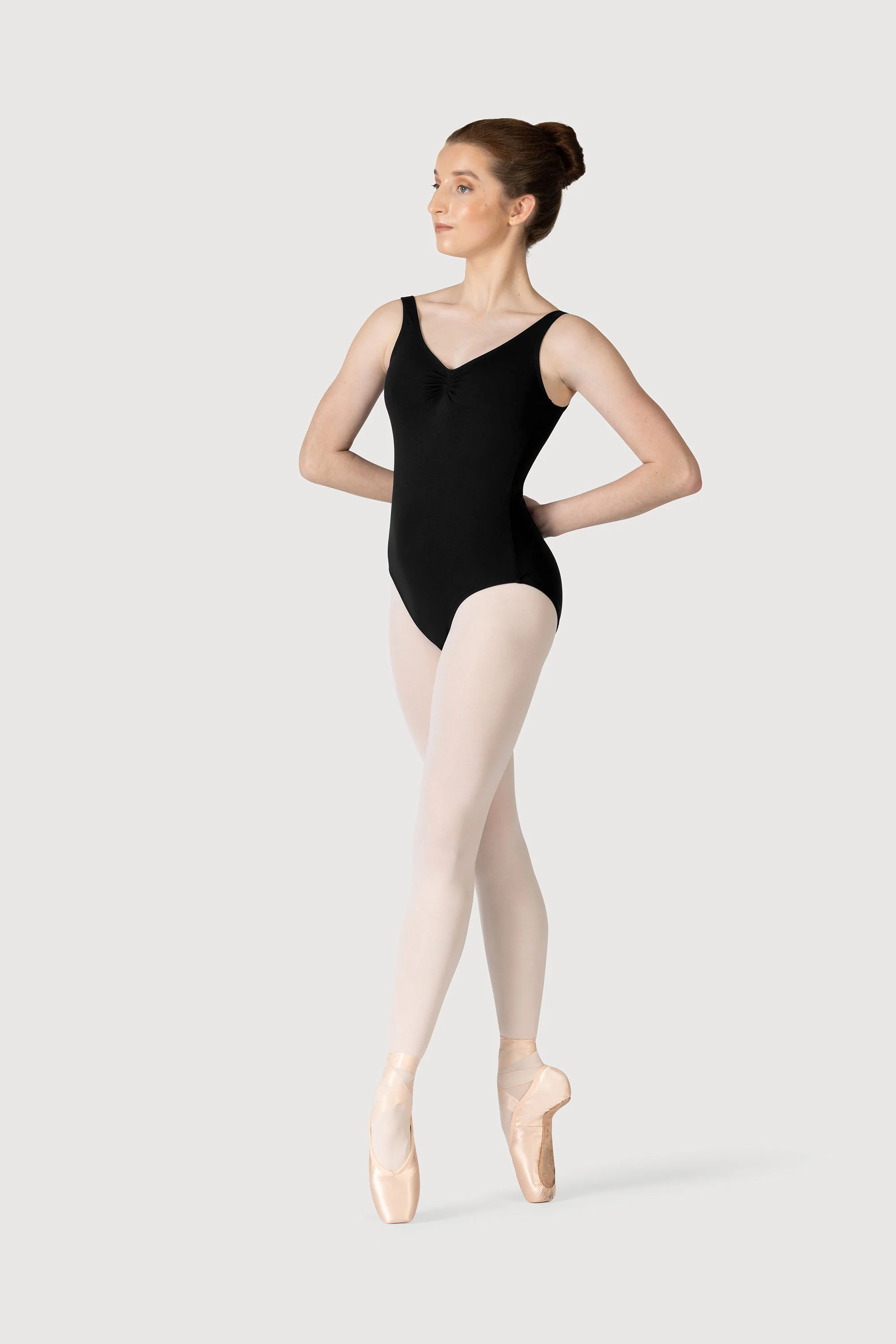 L0828L - Bloch Overture Odetta Sleeveless Pleat Womens Leotard - Image 4