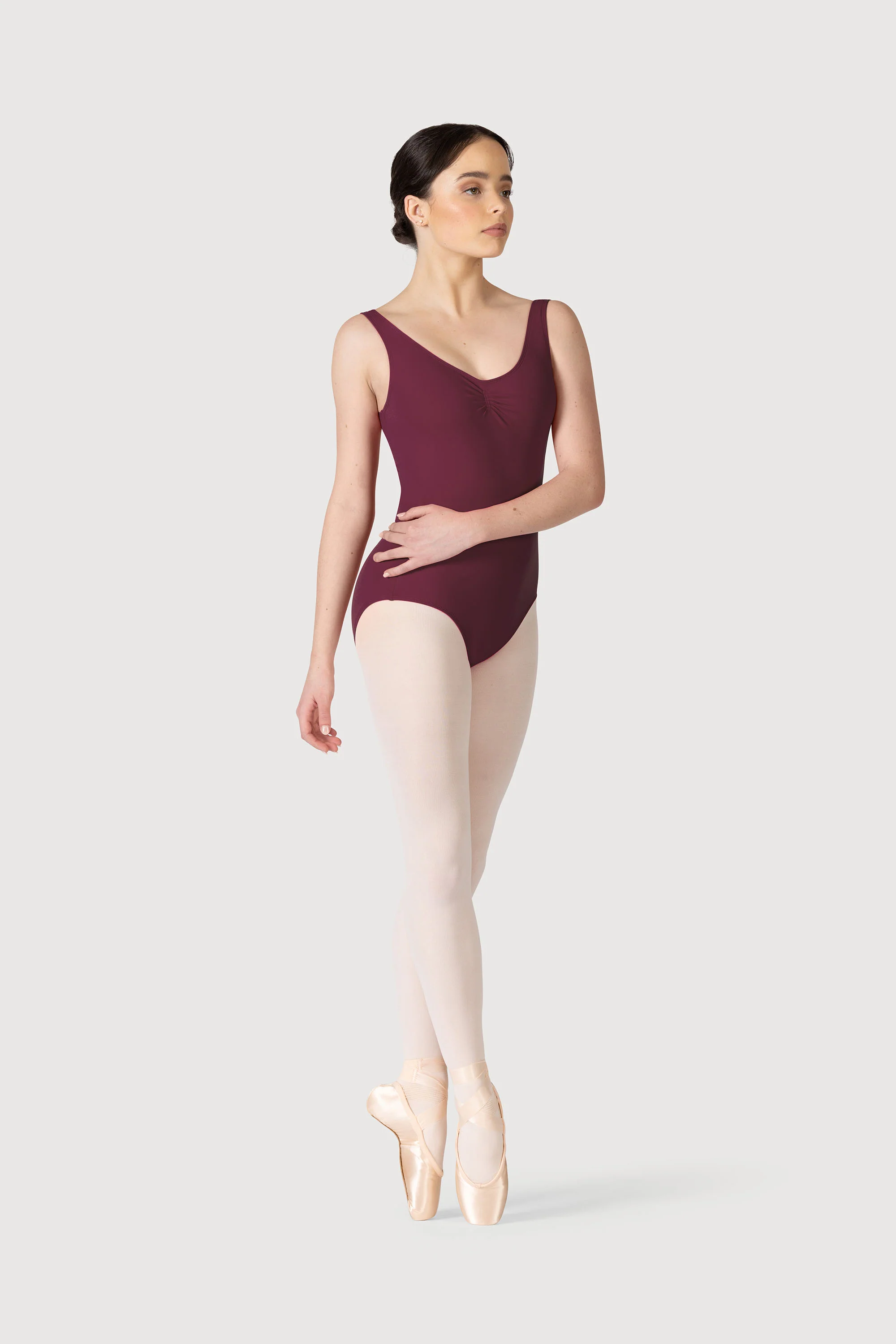 L0828L - Bloch Overture Odetta Sleeveless Pleat Womens Leotard - Image 5