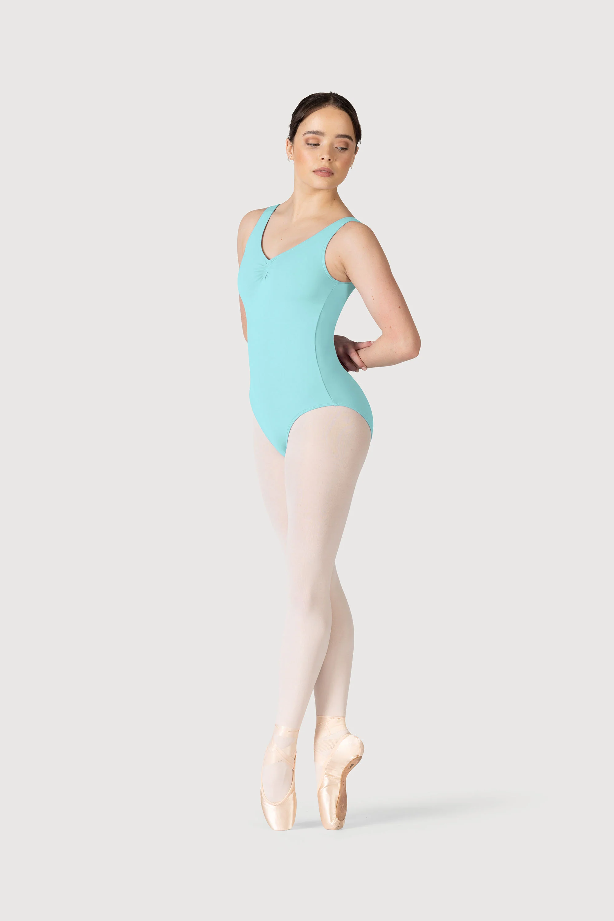 L0828L - Bloch Overture Odetta Sleeveless Pleat Womens Leotard - Image 6