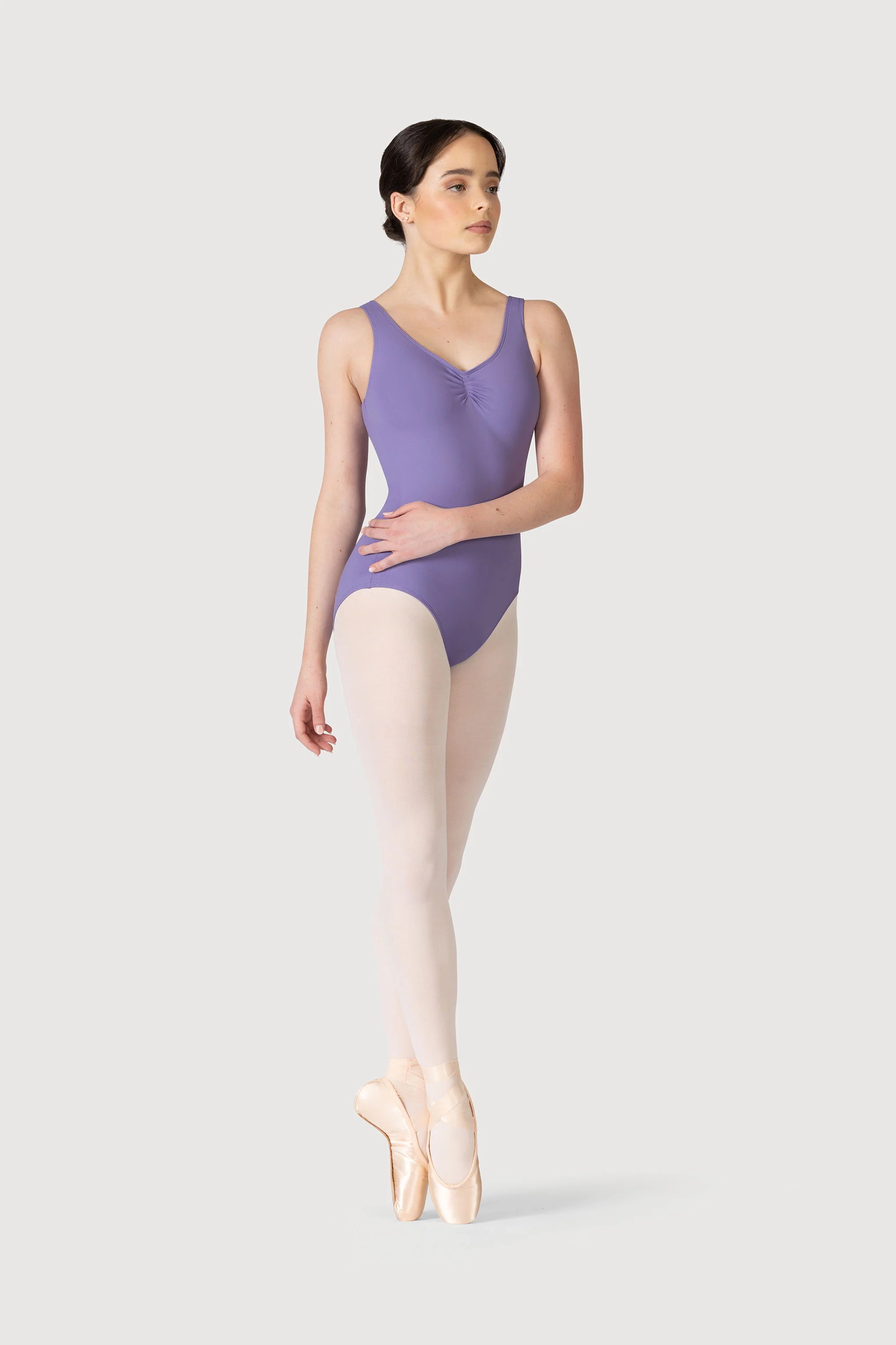 L0828L - Bloch Overture Odetta Sleeveless Pleat Womens Leotard - Image 4