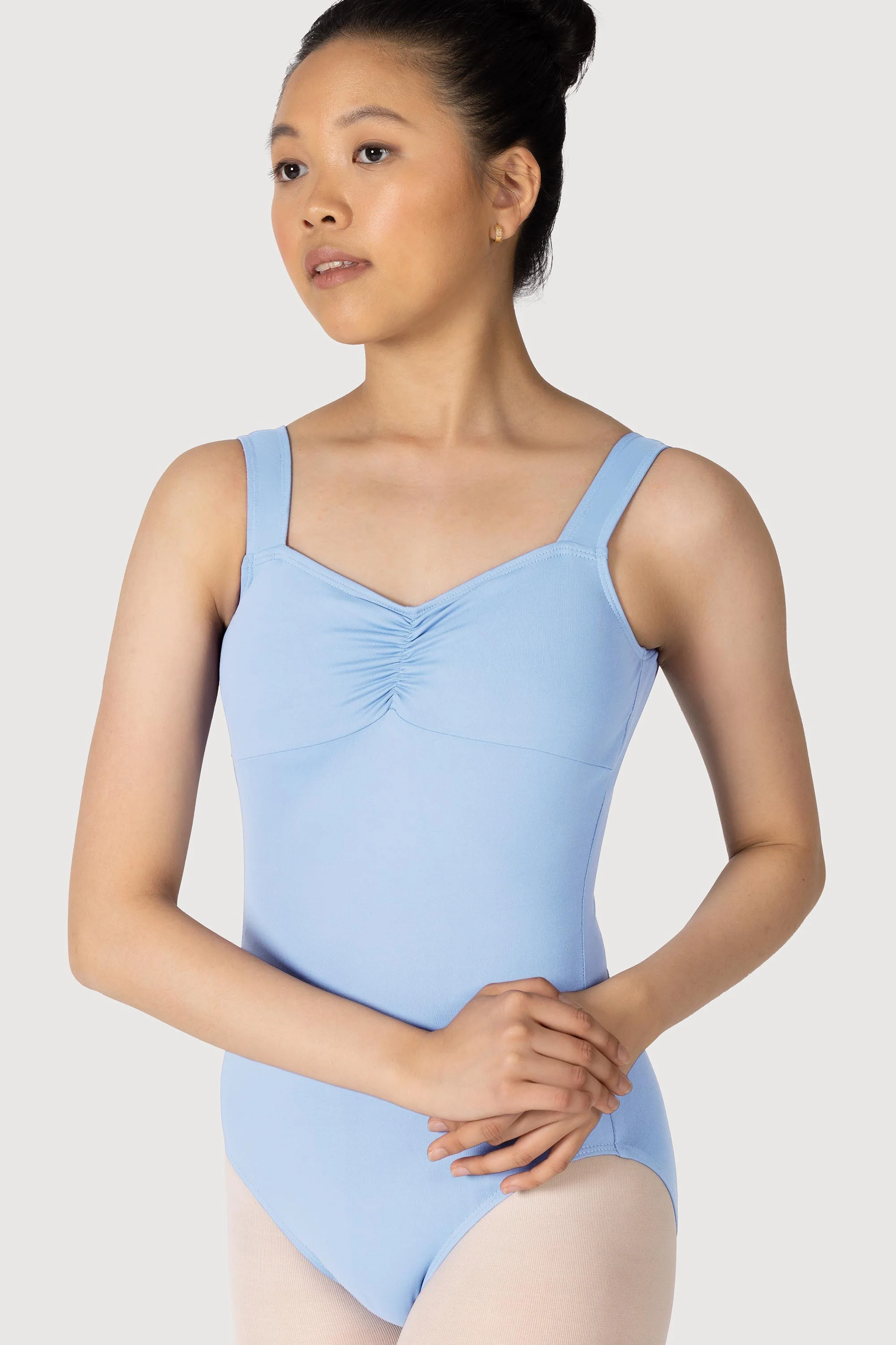 L3866SB - Bloch Microlux™ Gayleena Empire Gathered Front Wide Strap Leotard - Image 3