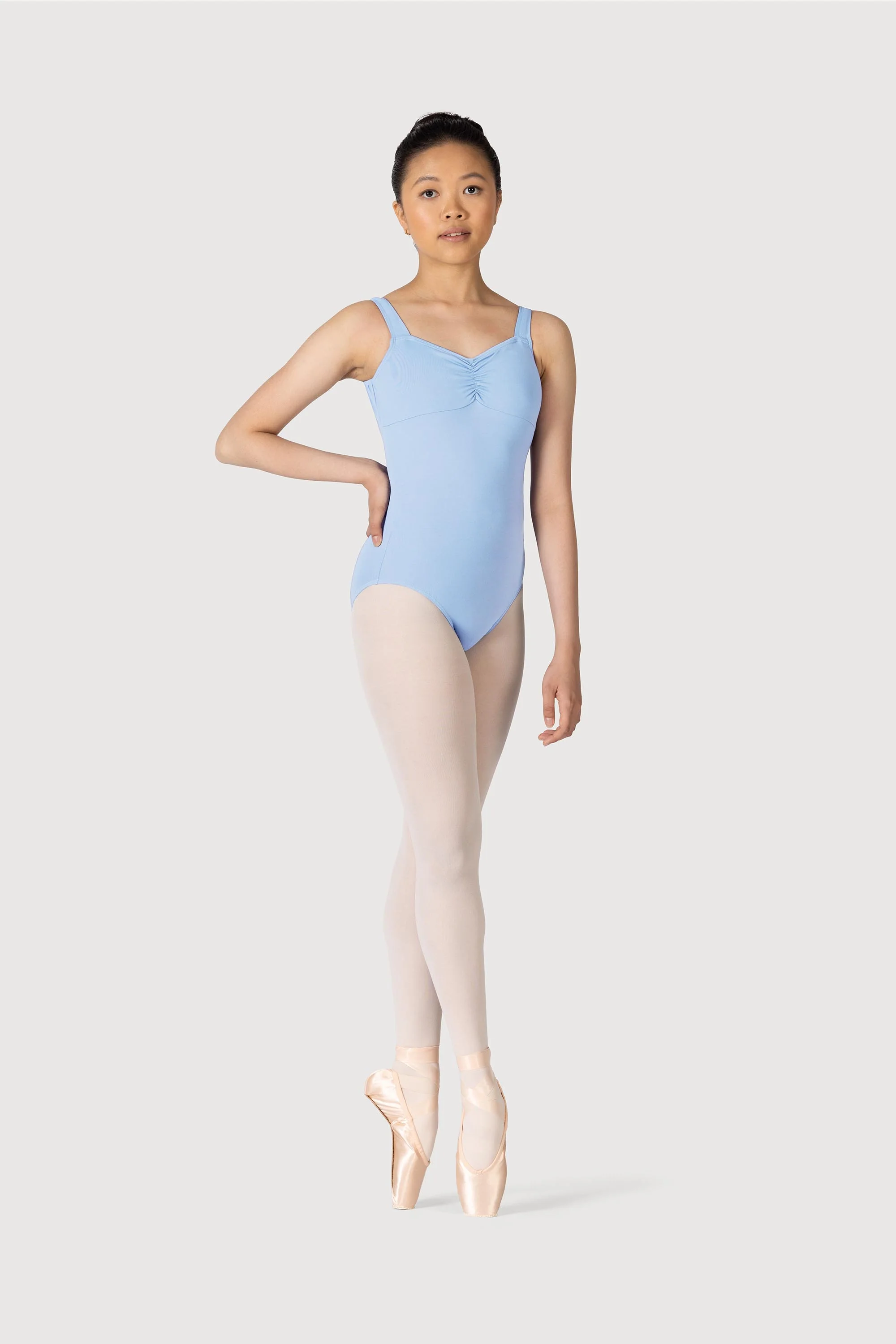 L3866SB - Bloch Microlux™ Gayleena Empire Gathered Front Wide Strap Leotard - Image 4