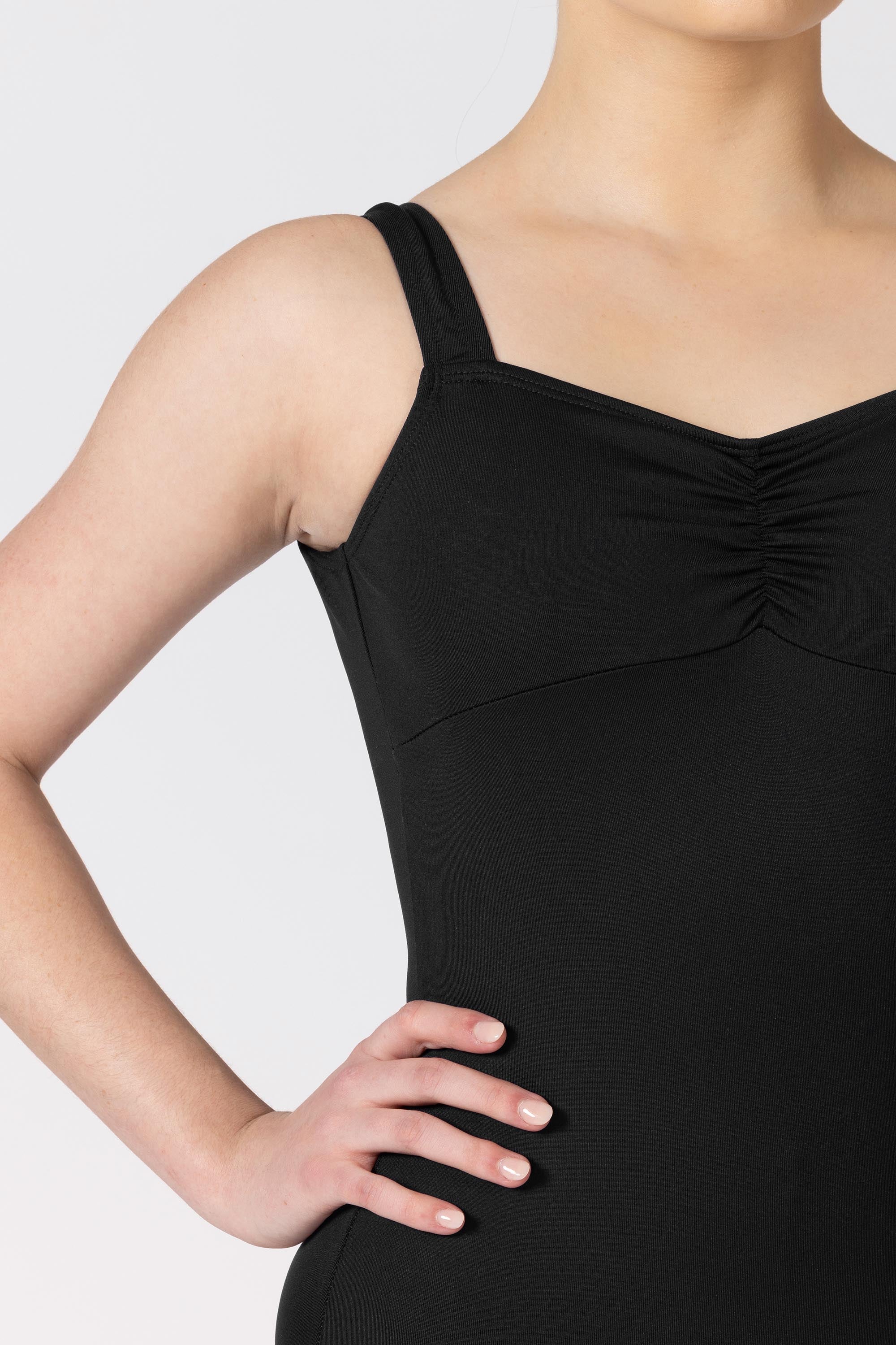 L3866SB - Bloch Microlux™ Gayleena Empire Gathered Front Wide Strap Leotard - Image 6