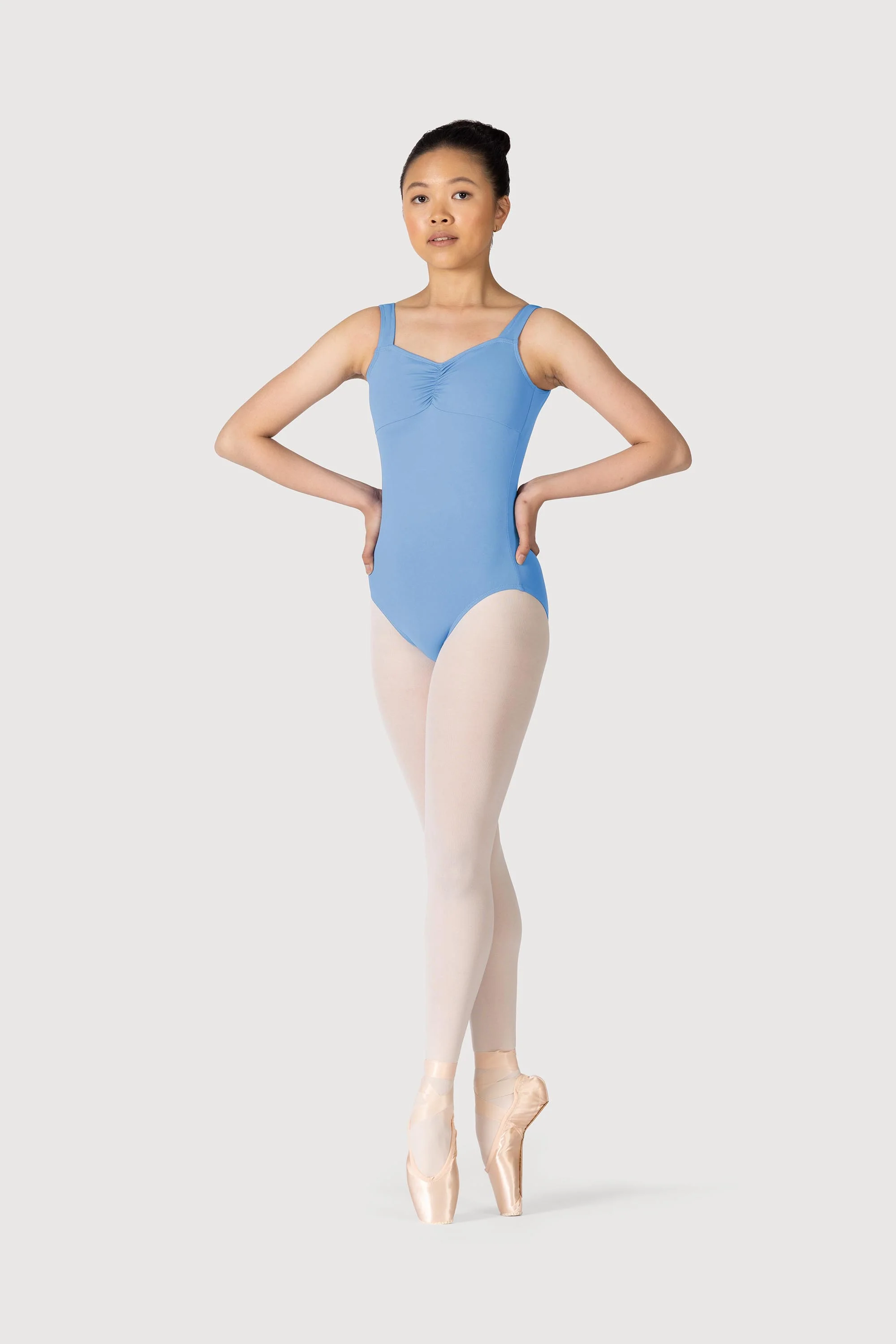 L3866SB - Bloch Microlux™ Gayleena Empire Gathered Front Wide Strap Leotard - Image 3