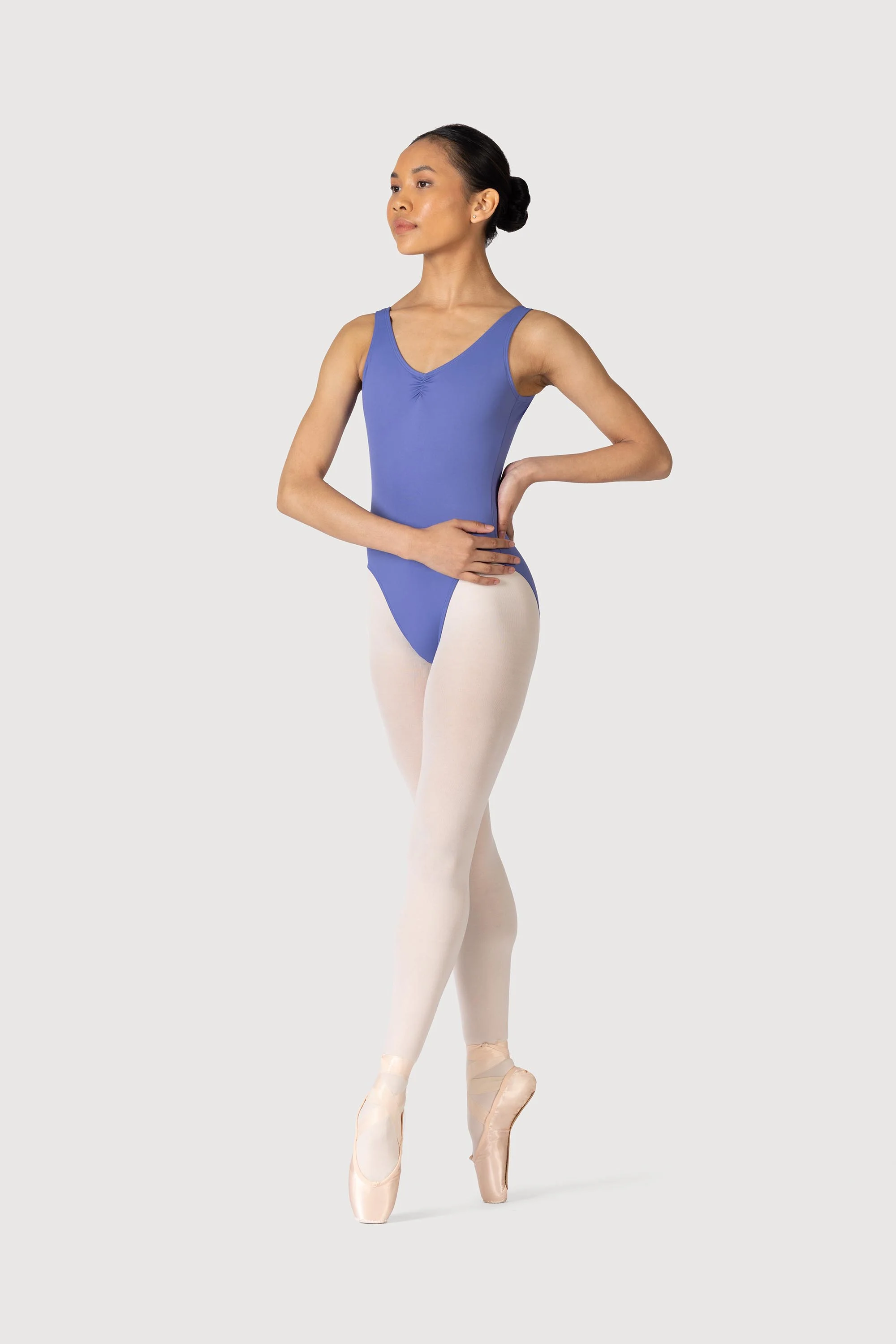 L3888LI - Bloch Microlux™ Nyla Gather Front & Low Back Womens Leotard - Image 3