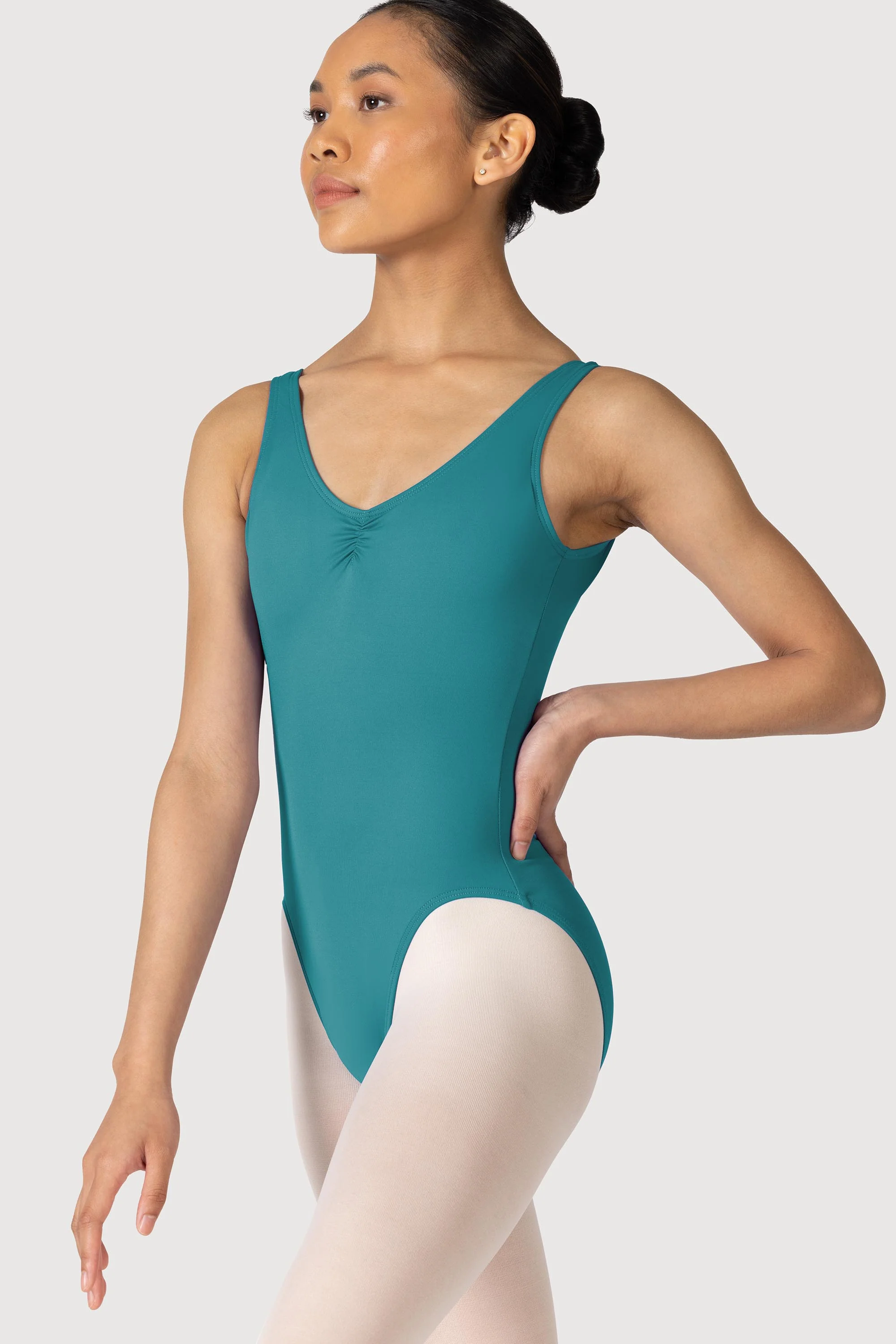 L3888LI - Bloch Microlux™ Nyla Gather Front & Low Back Womens Leotard - Image 5