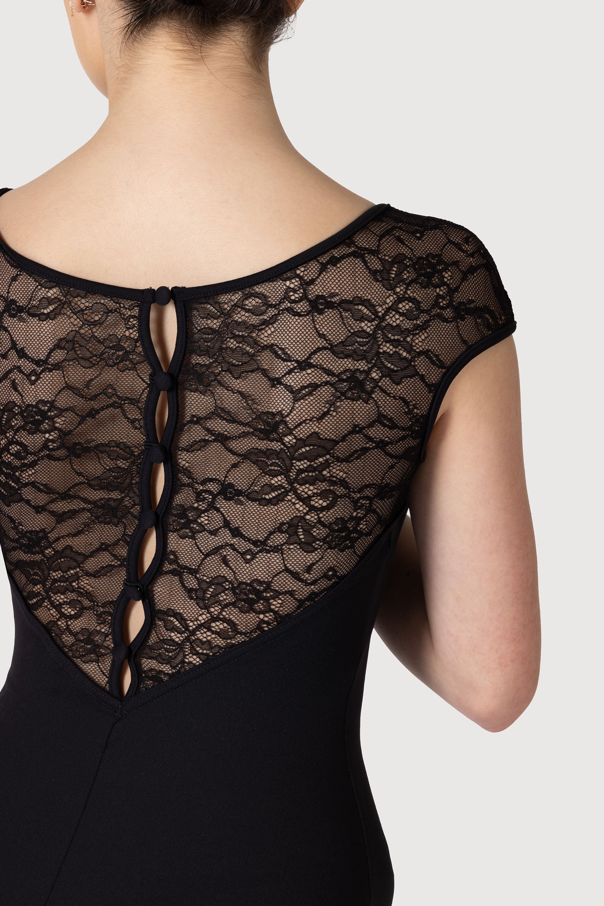 L56042 - Bloch Chiwa Womens Lace Button Leotard - Image 3