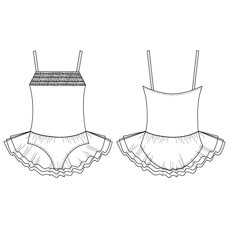 L57120G - Bloch Desdemona Tutu Girls Leotard - Image 4