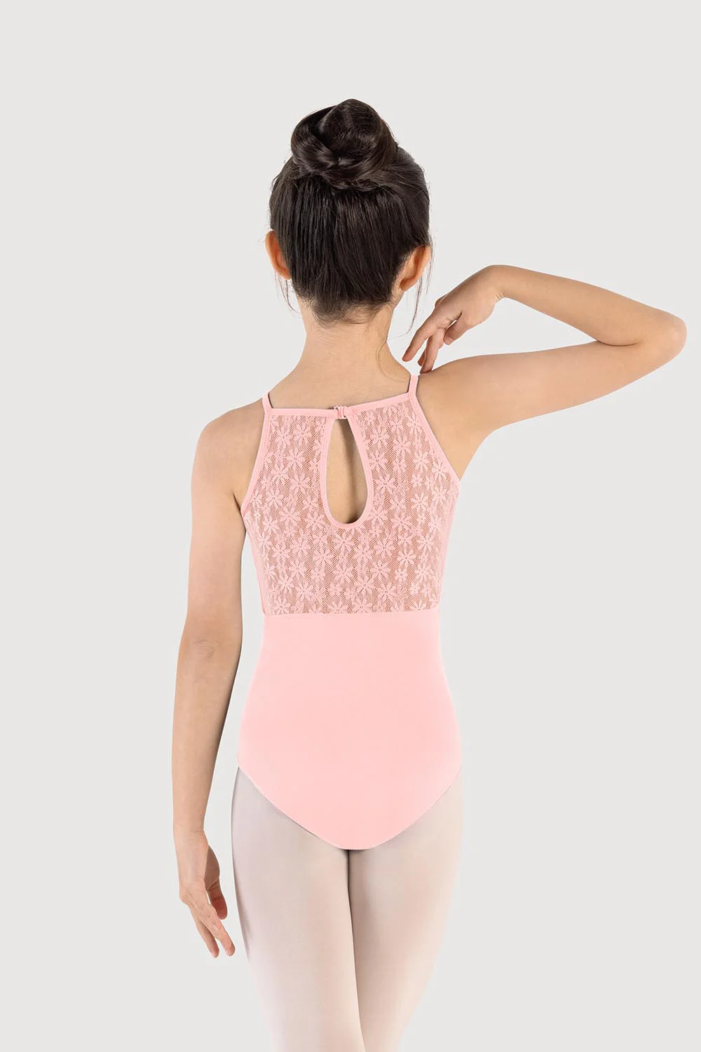 LM5493G - Mirella Lace Keyhole Back Girls Halterneck Leotard - Image 2
