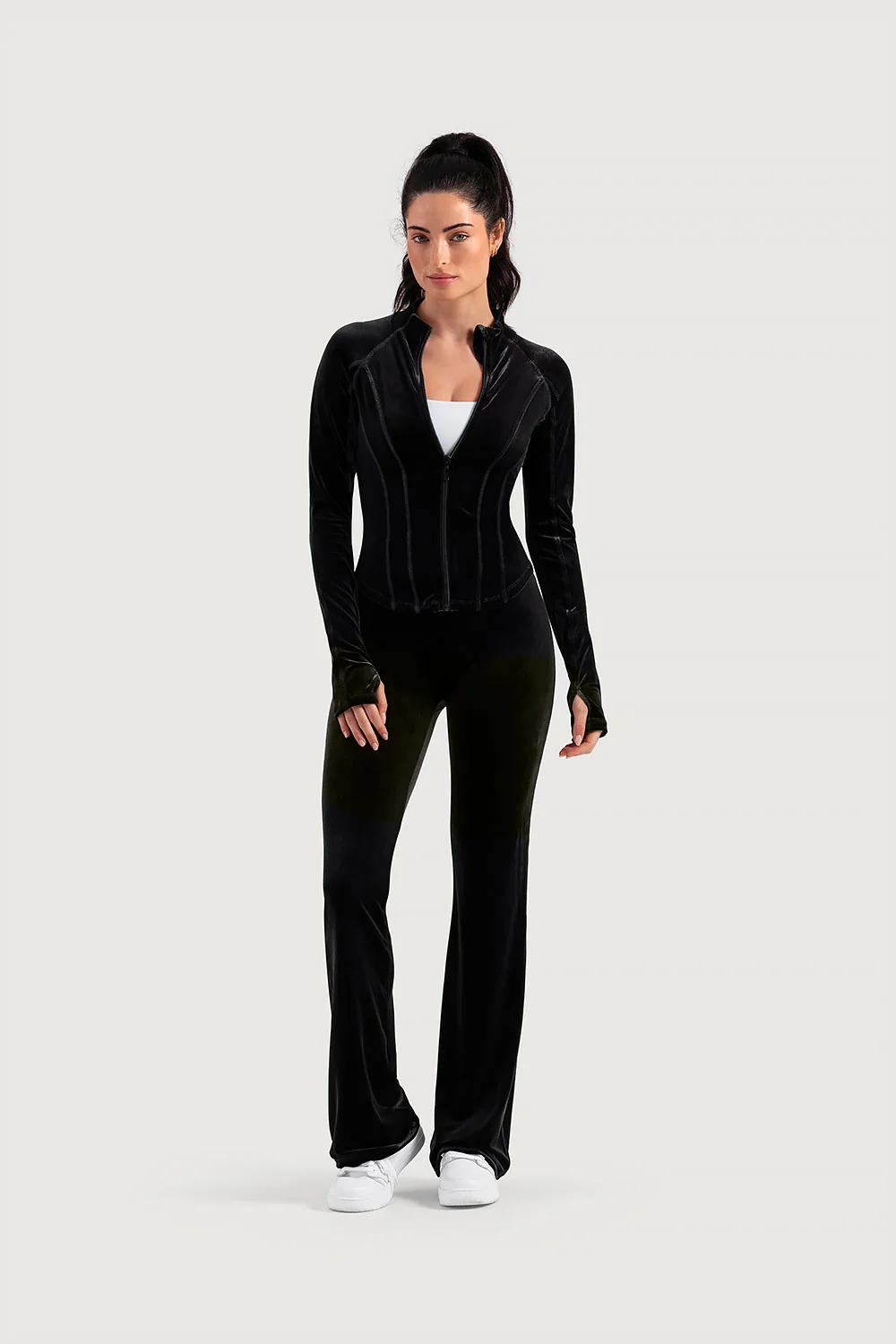 P5620Y - Velvet Flare Pants - Image 3