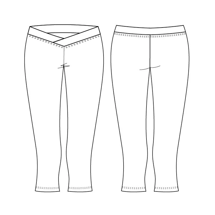 PF5811 - Bloch V Front ¾ Womens Tight - Image 3