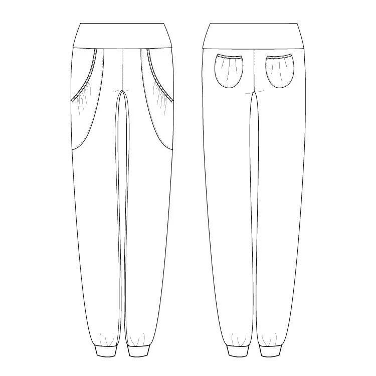 PM56011 - Mirella Mapelle Harem Womens Pant - Image 3