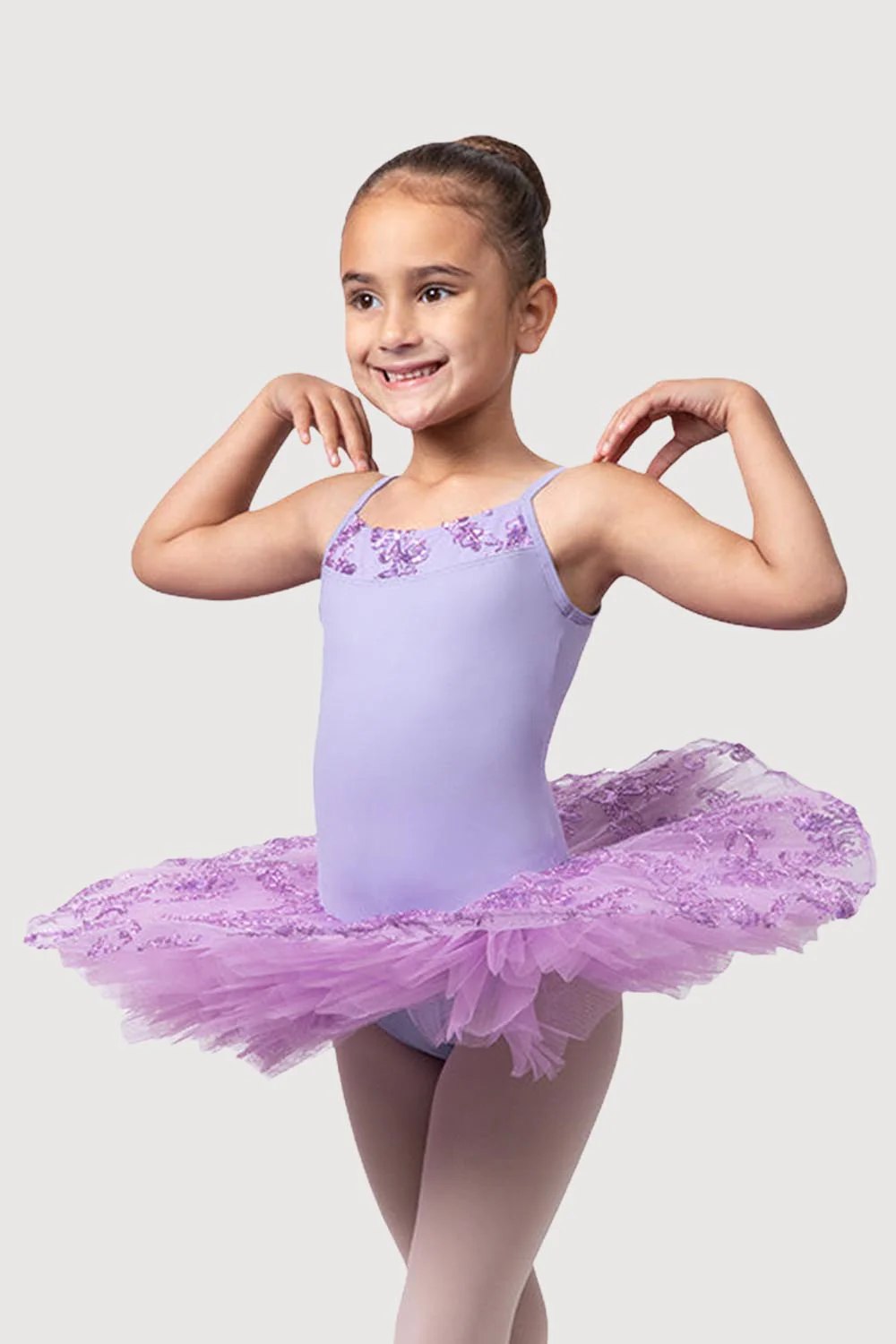 R0820G - Bloch 'Perlaida' Sequin Overlay Girls Tutu Dress
