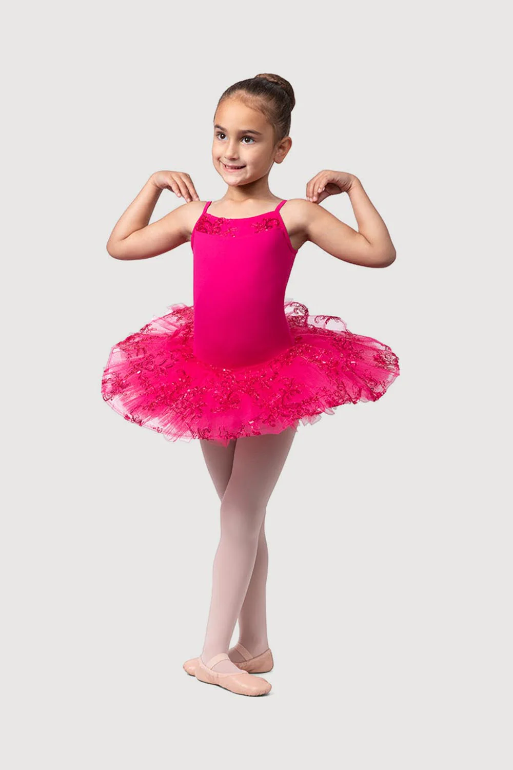 R0820G - Bloch 'Perlaida' Sequin Overlay Girls Tutu Dress - Image 3