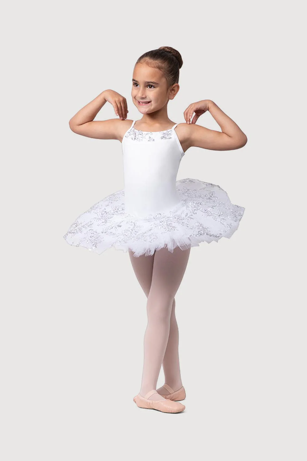 R0820G - Bloch 'Perlaida' Sequin Overlay Girls Tutu Dress - Image 3