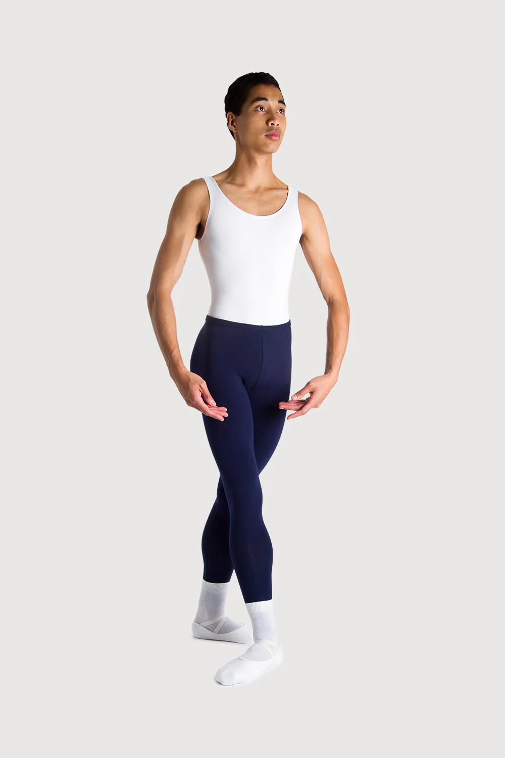 T3400 - Bloch Dale High Waist Full Length Mens Legging - Image 2