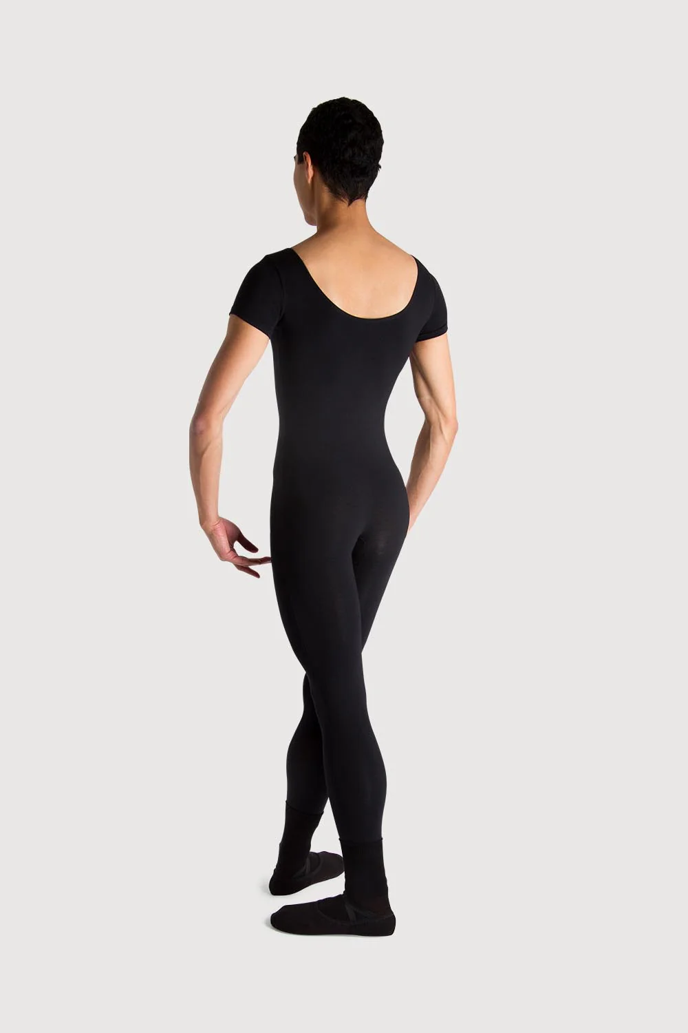 U3472M - Bloch Matt Scoop Neck Cap Sleeve Mens Unitard - Image 2