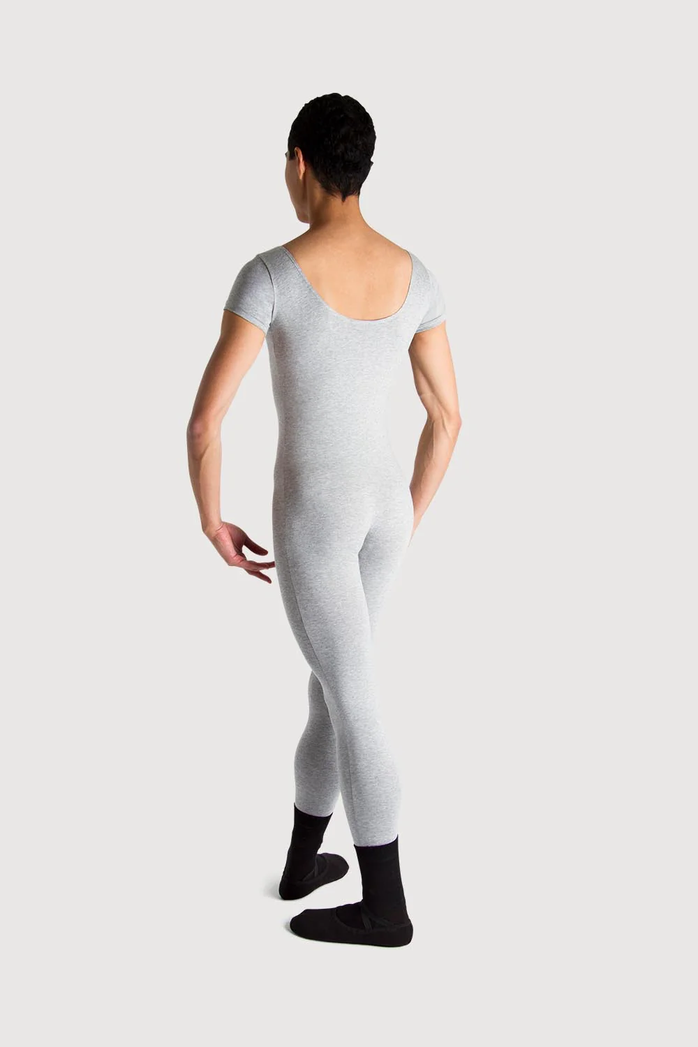 U3472M - Bloch Matt Scoop Neck Cap Sleeve Mens Unitard - Image 2