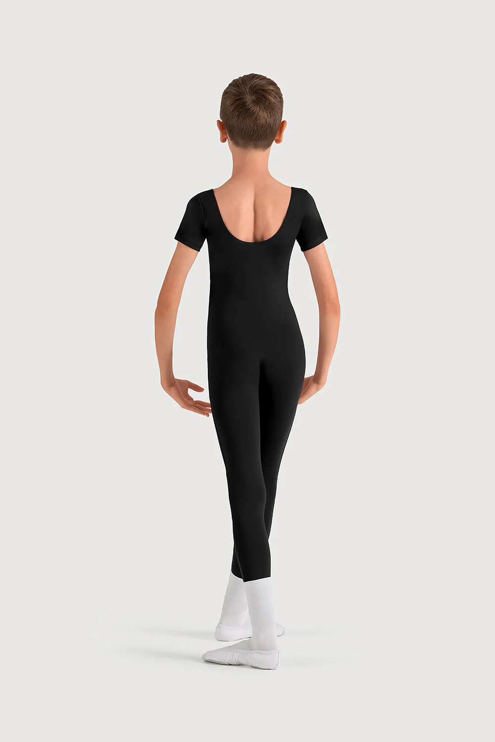U3872B - Bloch Microlux™ Scoop Neck Cap Sleeve Boys Unitard - Image 2