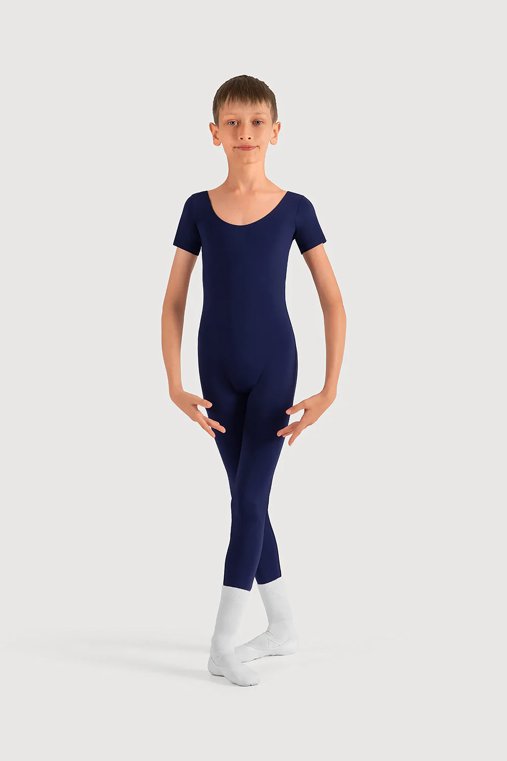 U3872B - Bloch Microlux™ Scoop Neck Cap Sleeve Boys Unitard